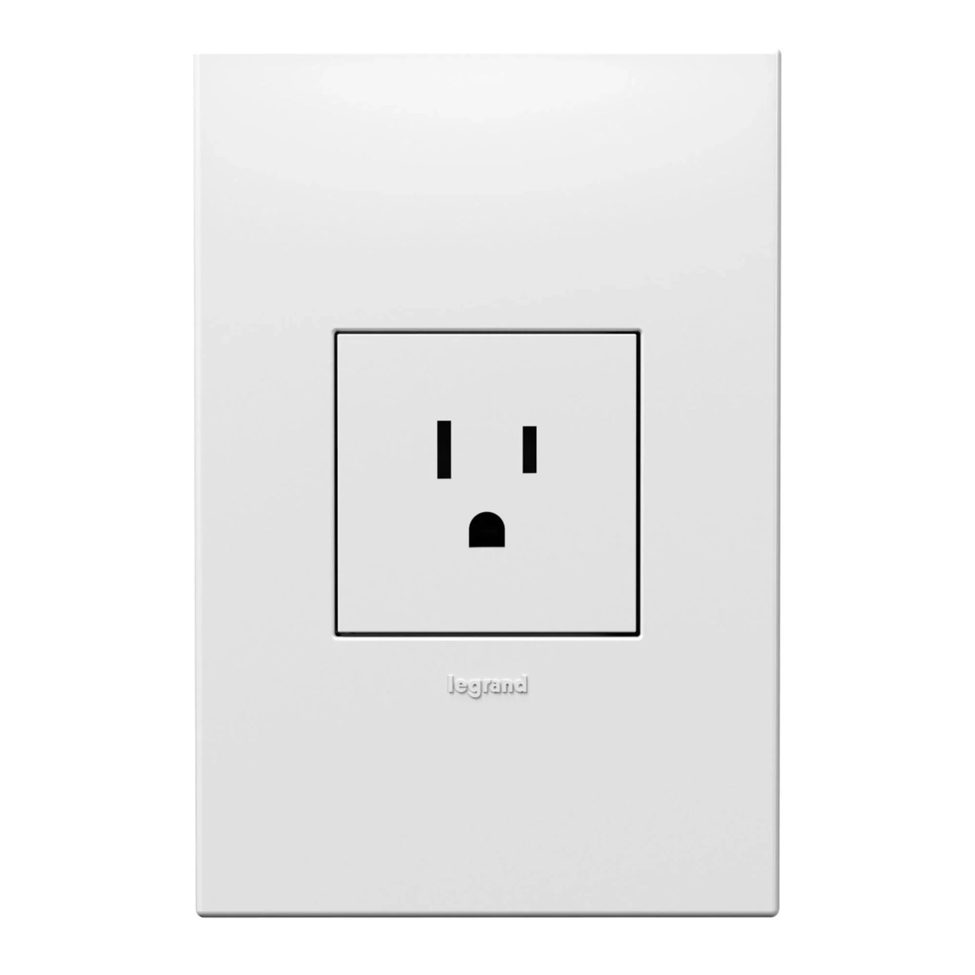 adorne 15A Single Tamper-Resistant Outlet, White - Bees Lighting