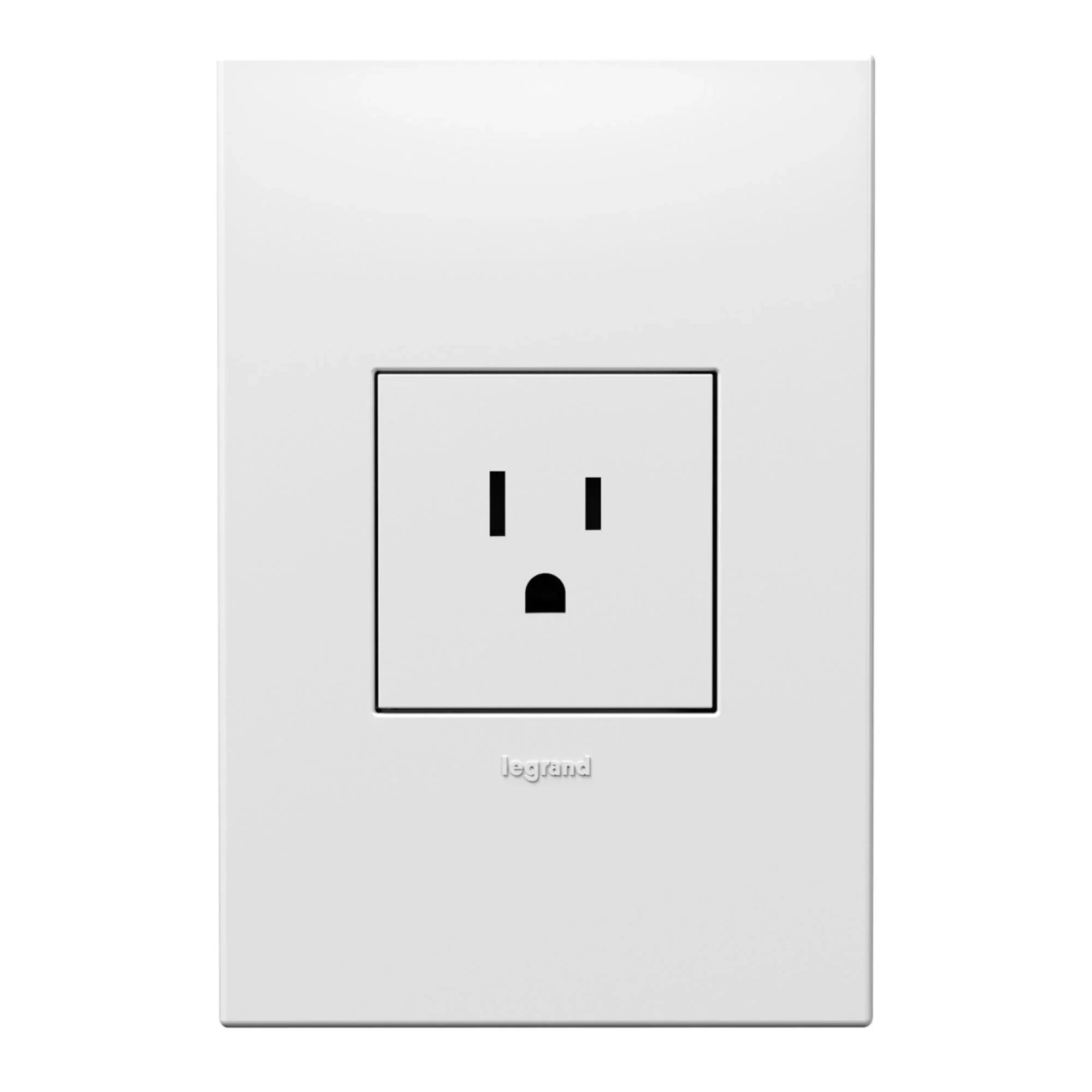 adorne 15A Single Tamper-Resistant Outlet, White - Bees Lighting