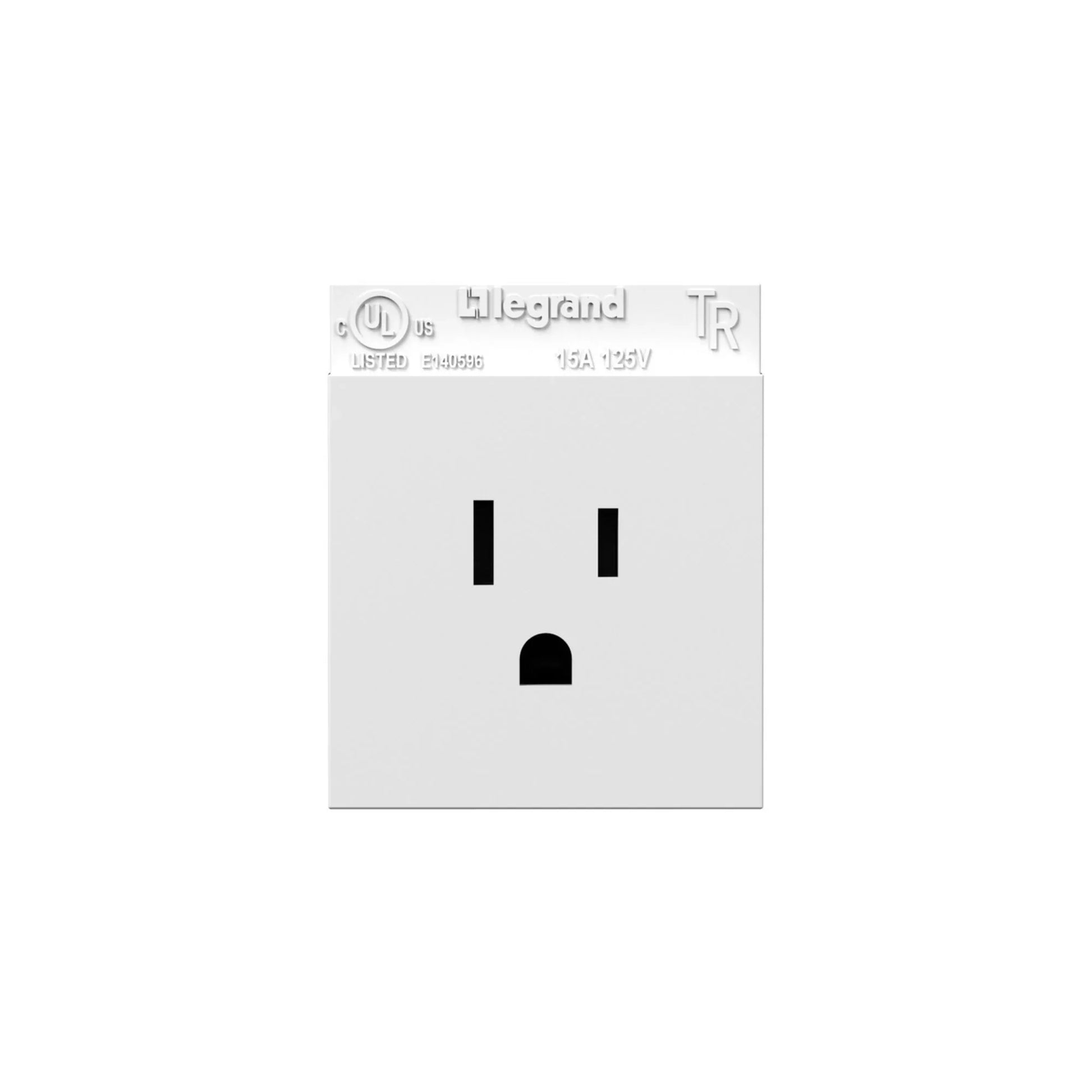 adorne 15A Single Tamper-Resistant Outlet, White - Bees Lighting