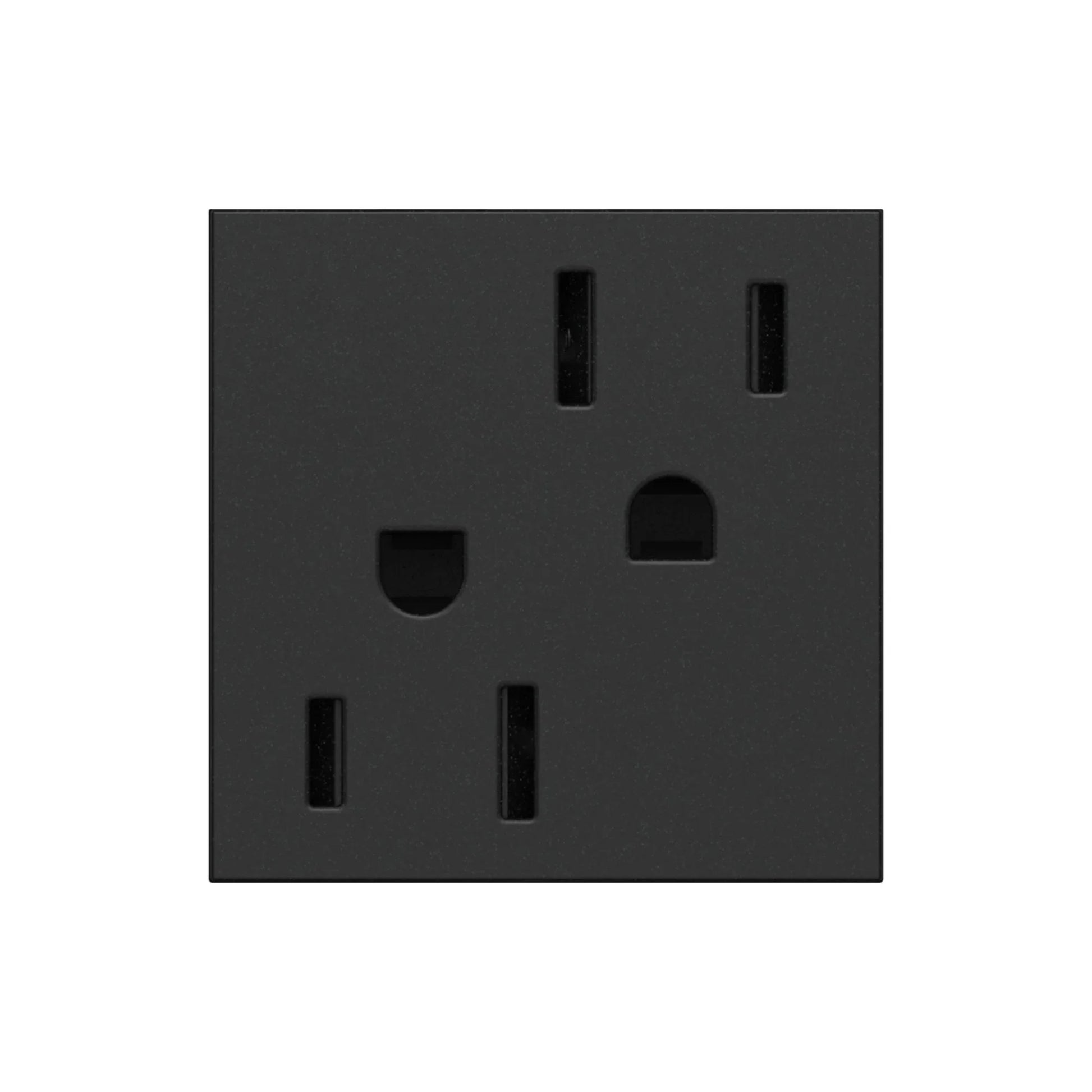 adorne 15A Dual Tamper-Resistant Outlet, Graphite - Bees Lighting