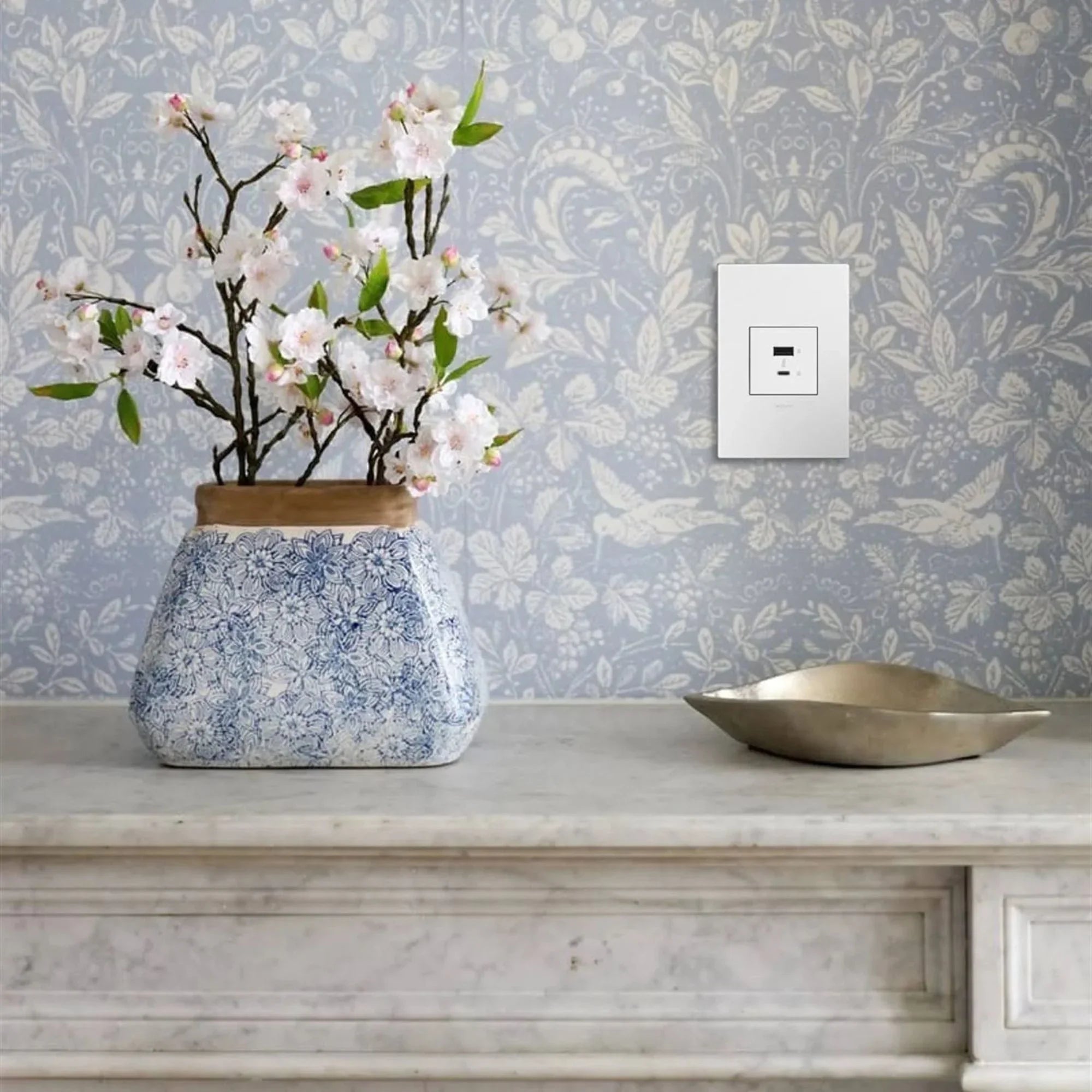 adorne Ultra-Fast USB Type-A/C Outlet Module, 6-Amp, White - Bees Lighting