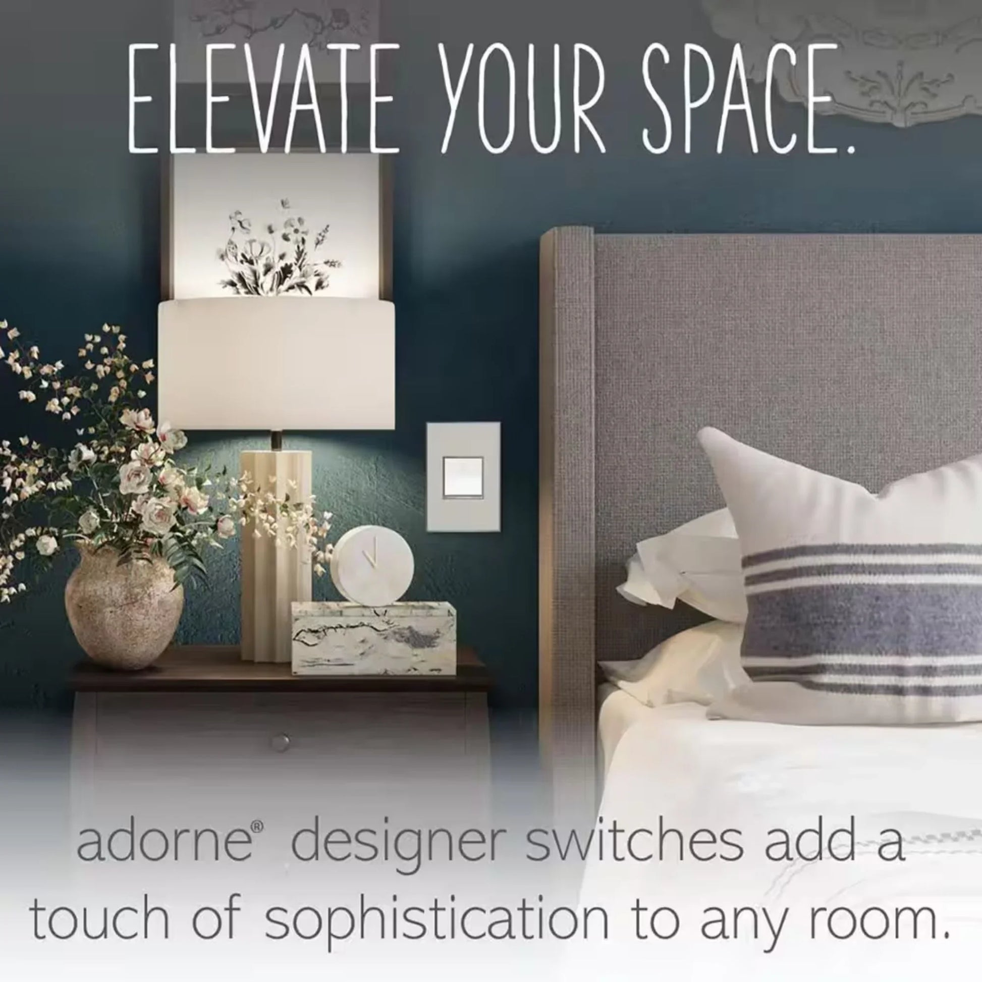 adorne 15-Amp Paddle Switch, Single Pole/3-Way, 120V, White - Bees Lighting