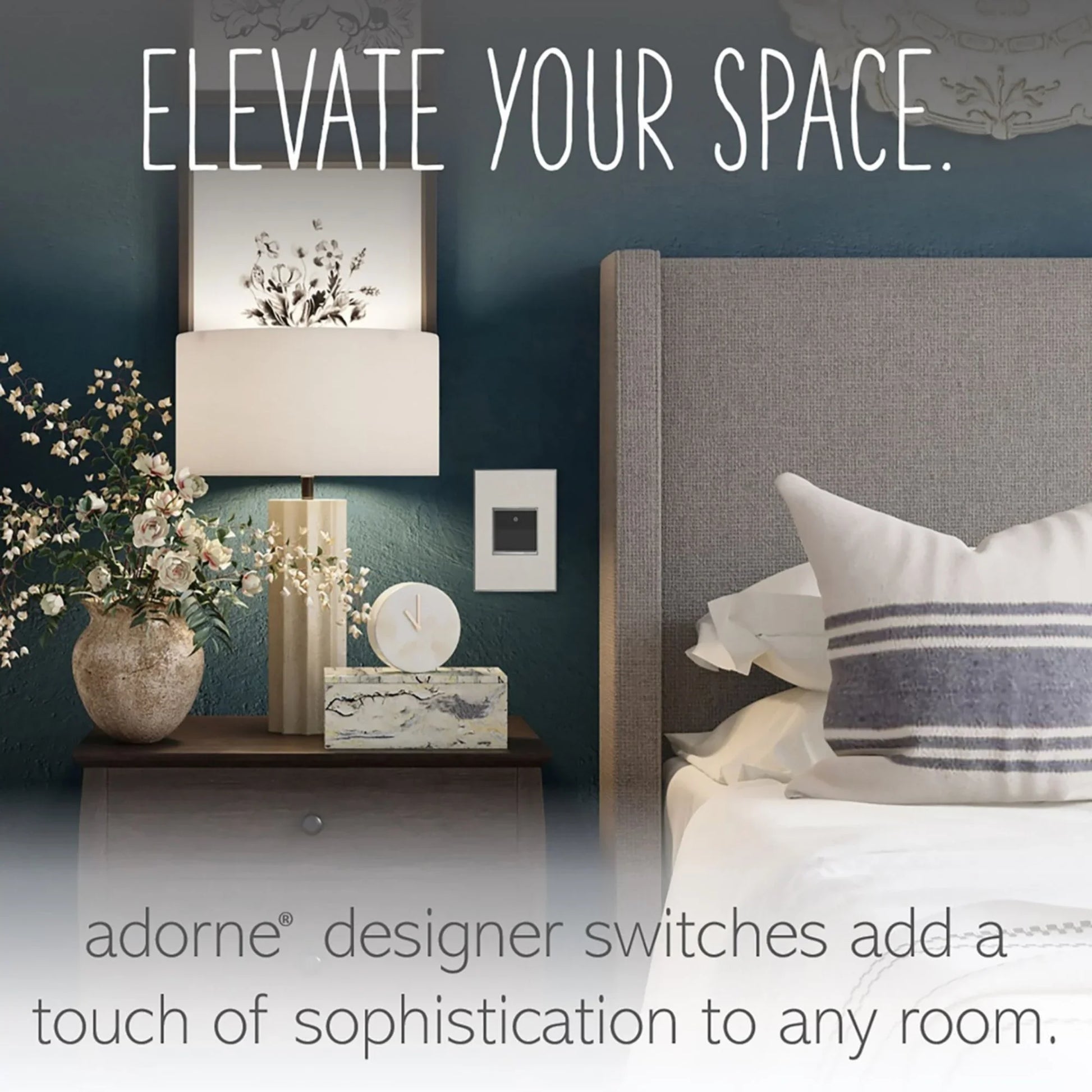 adorne 20-Amp Paddle Switch, Single Pole/3-Way, 120V, Graphite - Bees Lighting