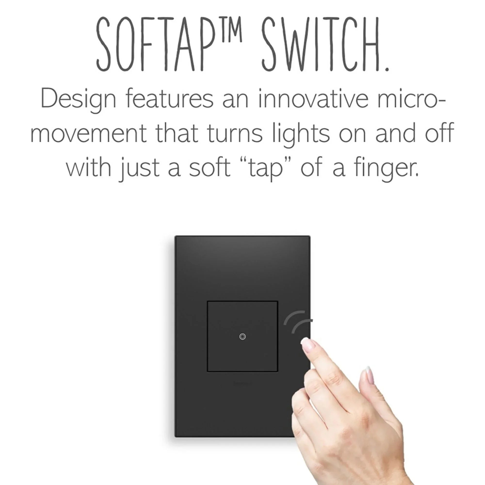 adorne 15-Amp sofTap Switch, Single Pole/3-Way, 120V, Graphite - Bees Lighting