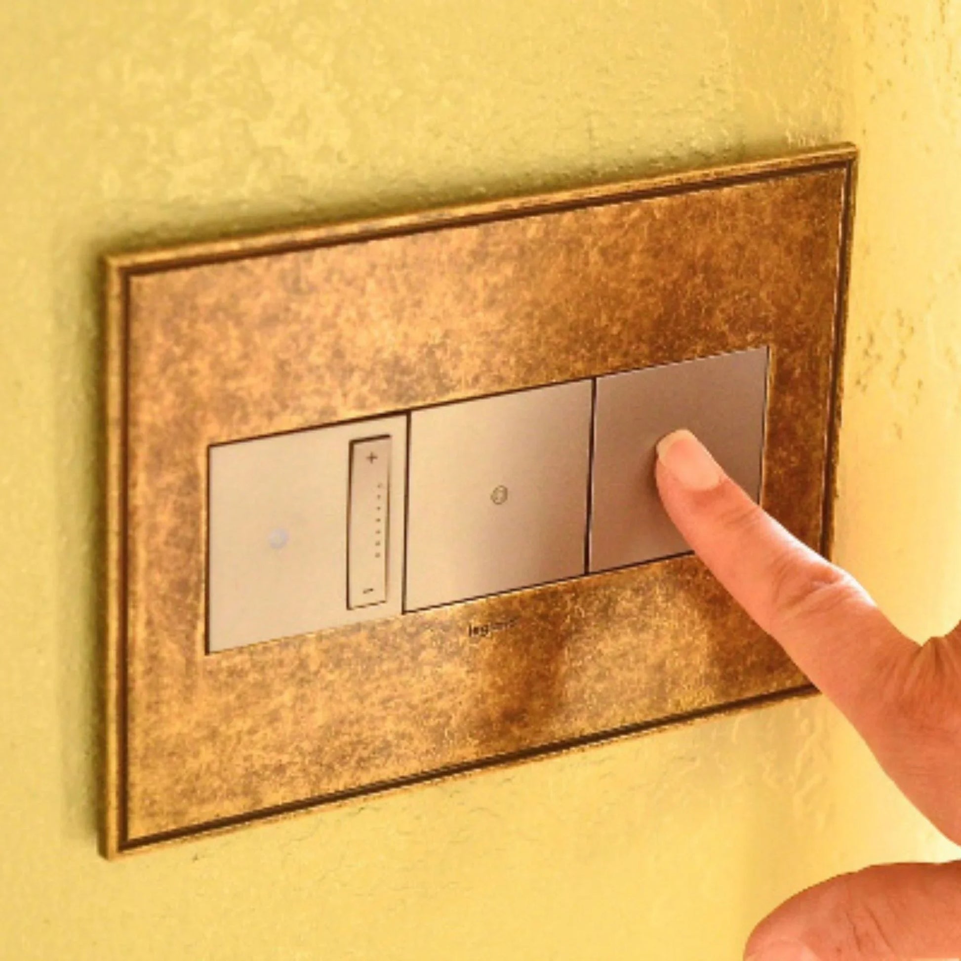 adorne 15-Amp sofTap Switch, Single Pole/3-Way, 120V, Magnesium - Bees Lighting