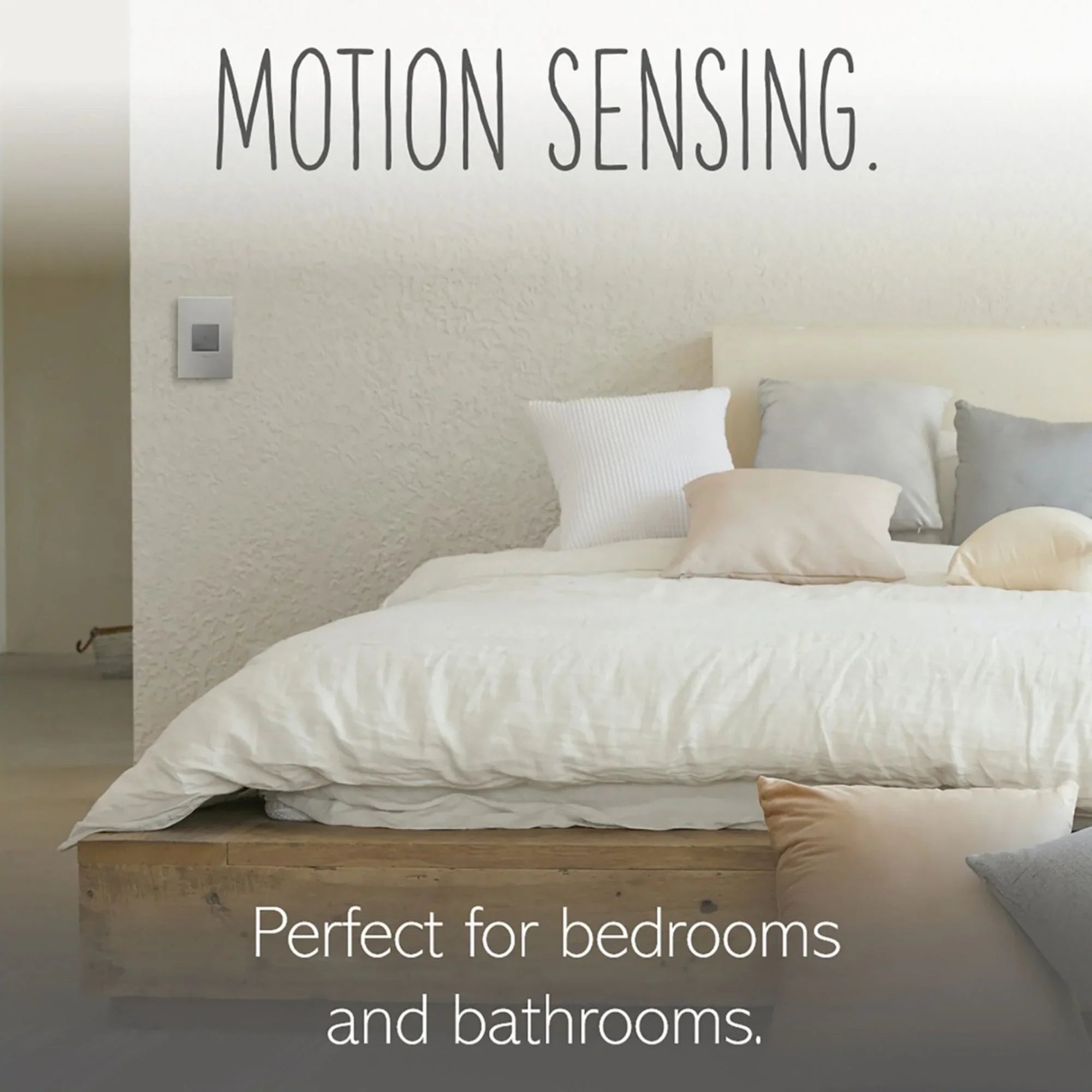 adorne Manual On/Auto Off Vacancy Motion Sensor Switch, 600W, 120V, Magnesium - Bees Lighting