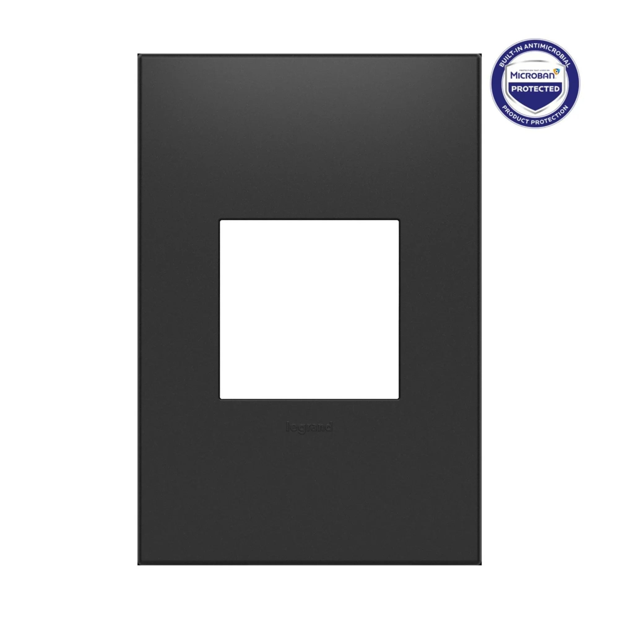 adorne 1-Gang Screwless Wall Plate, Graphite - Bees Lighting