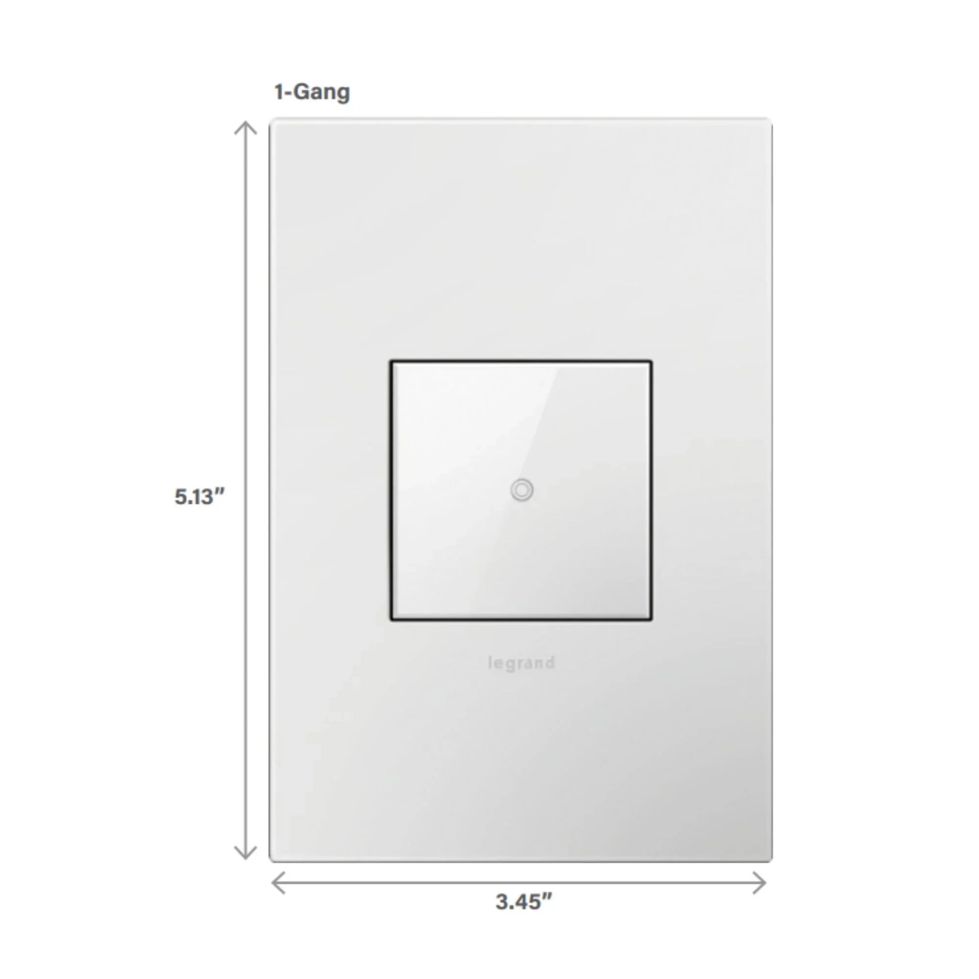 adorne 1-Gang Screwless Wall Plate, Glossy White - Bees Lighting