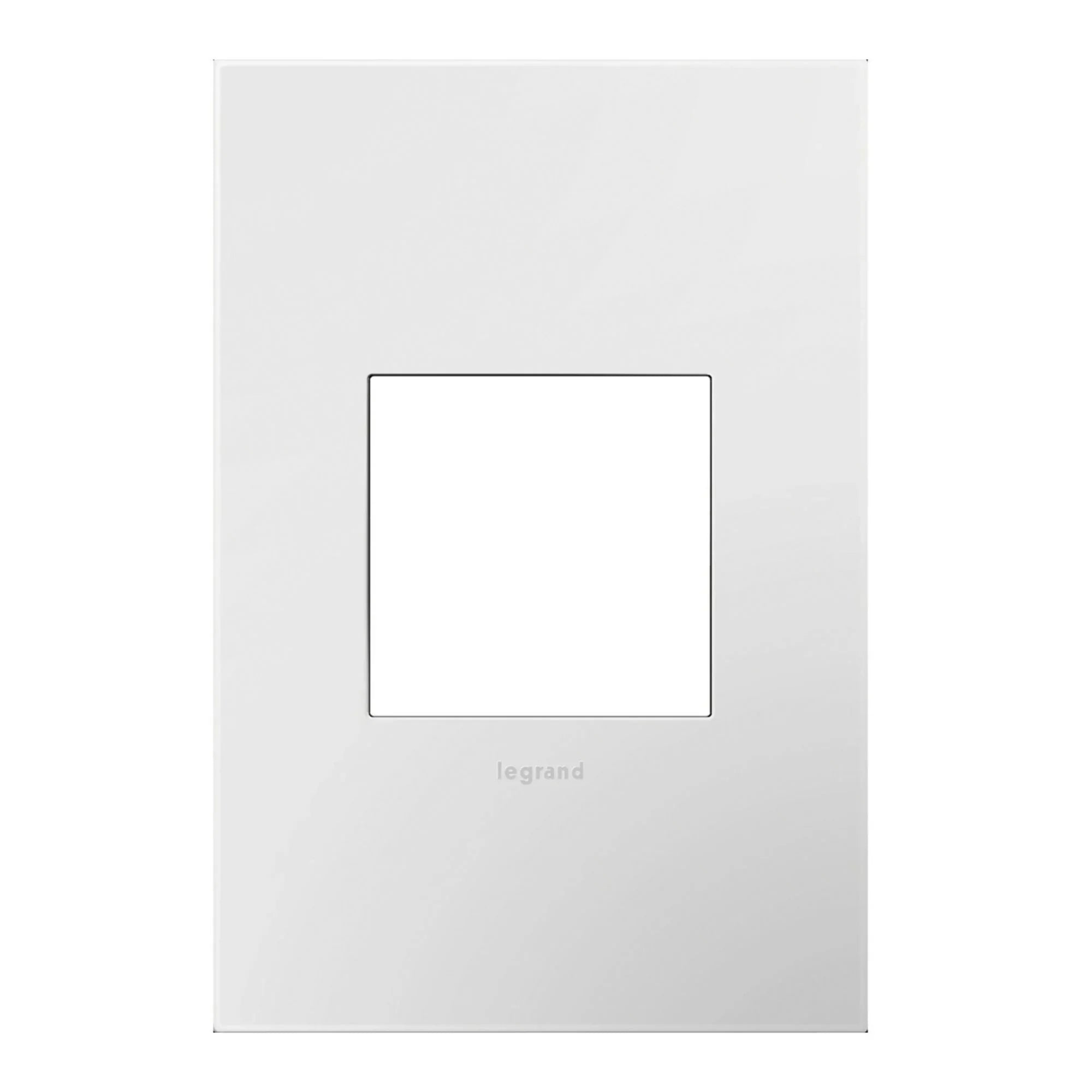 Legrand adorne Gloss White-on-White Screwless Wall Plate with Microban - Bees Lighting