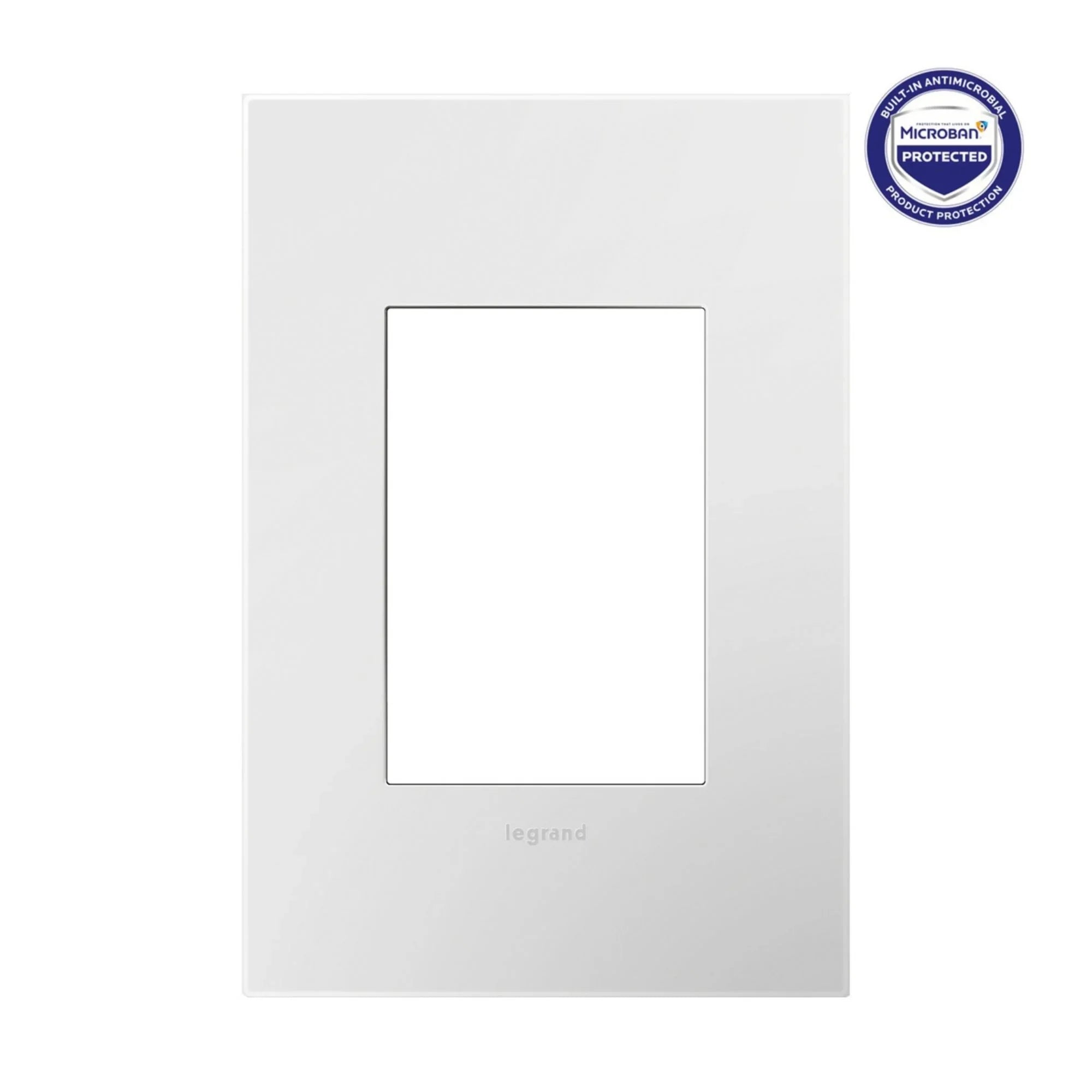 adorne 1-Gang-Plus Screwless wall Plate, Glossy White - Bees Lighting