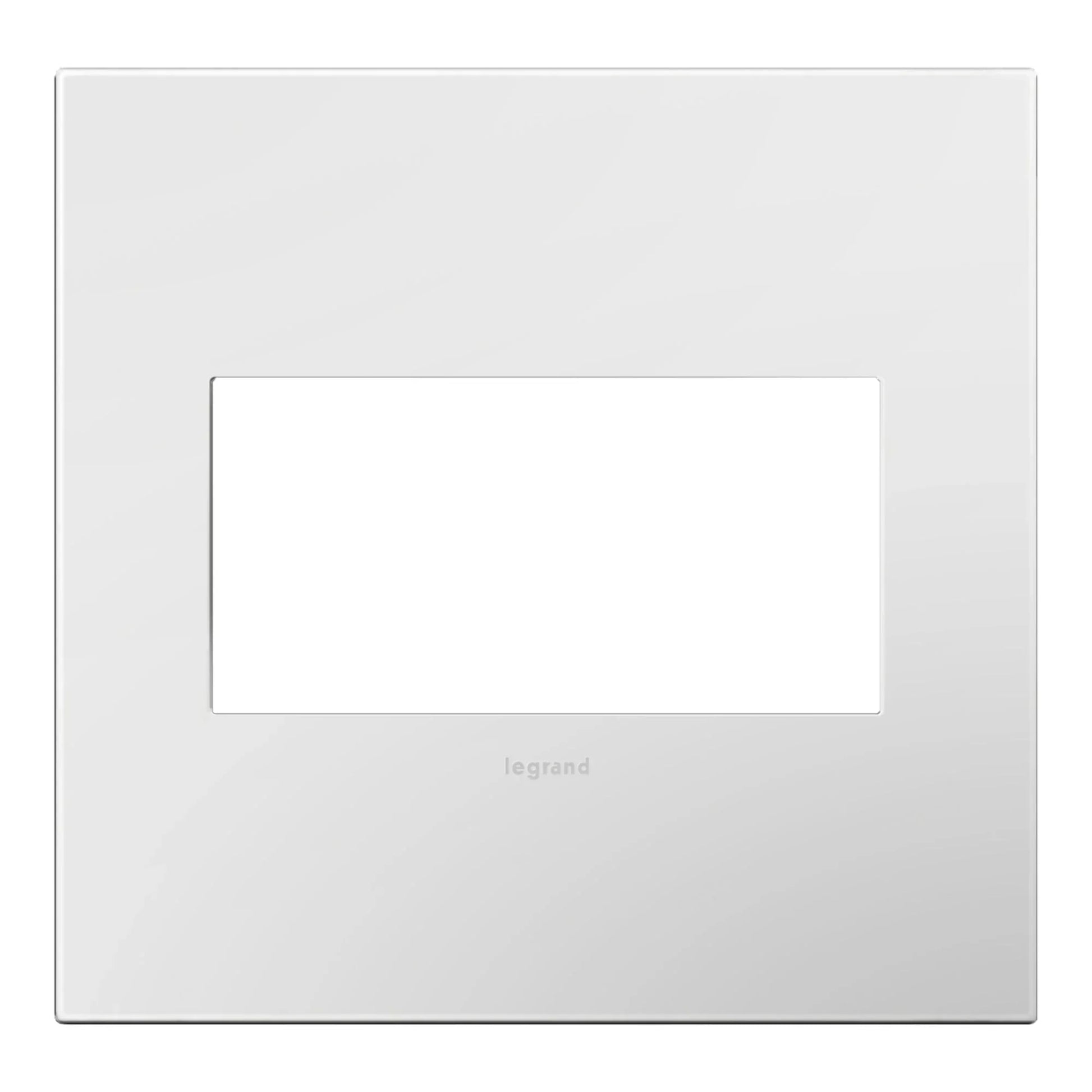 Legrand adorne Gloss White-on-White Screwless Wall Plate with Microban - Bees Lighting