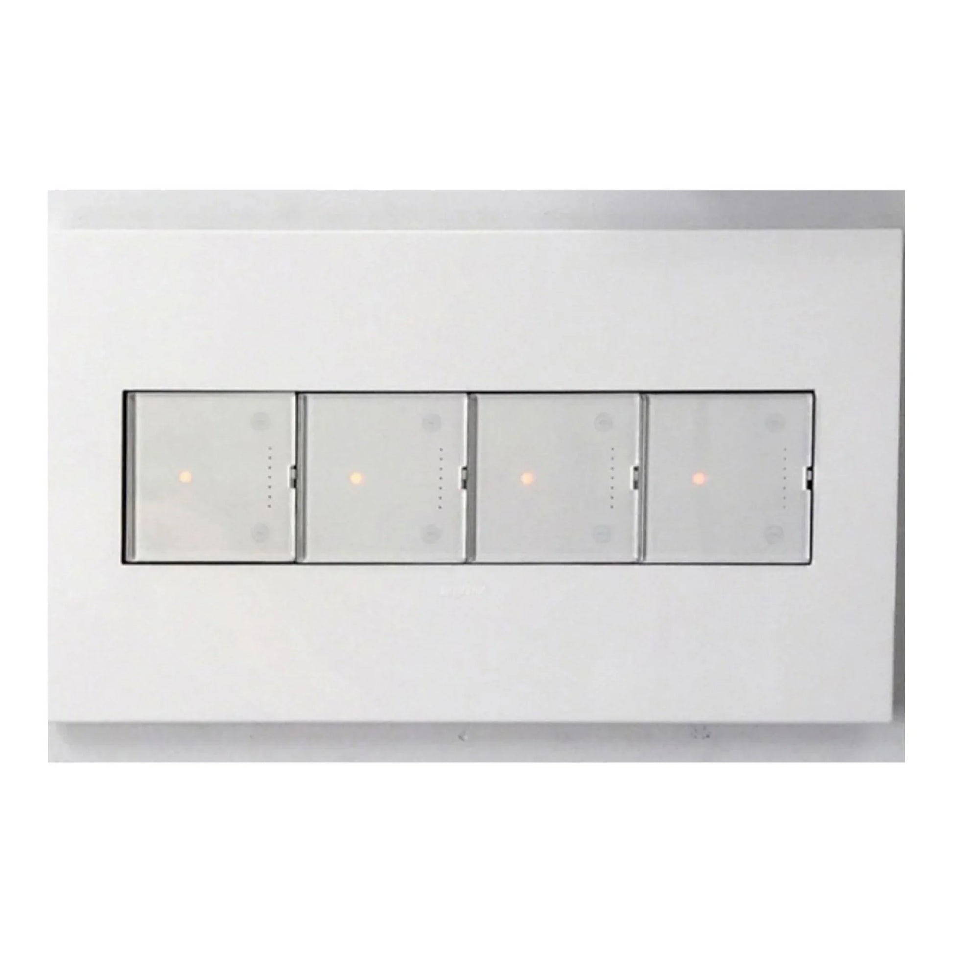 adorne 4-Gang Screwless Wall Plate, Glossy White - Bees Lighting