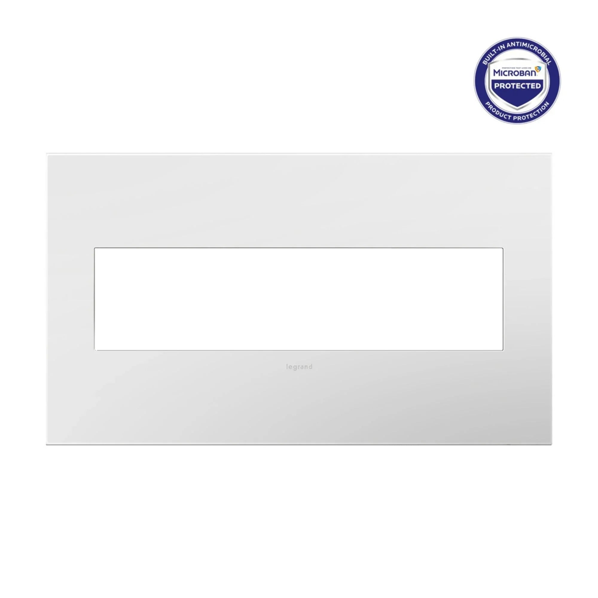 adorne 4-Gang Screwless Wall Plate, Glossy White - Bees Lighting