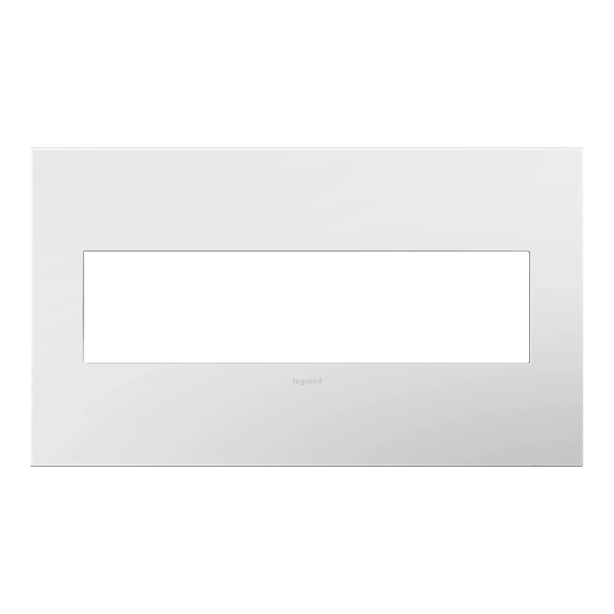 Legrand adorne Gloss White-on-White Screwless Wall Plate with Microban - Bees Lighting