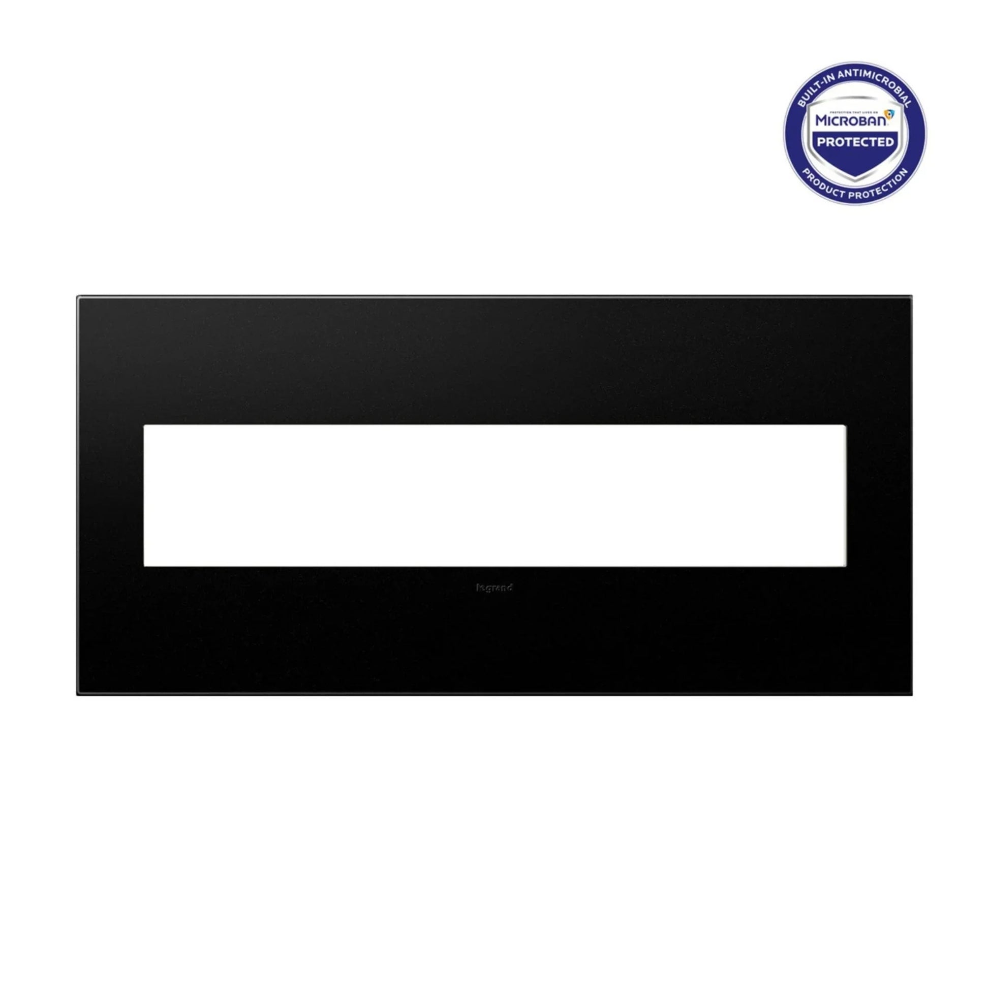 adorne 5-Gang Screwless Wall Plate, Graphite - Bees Lighting