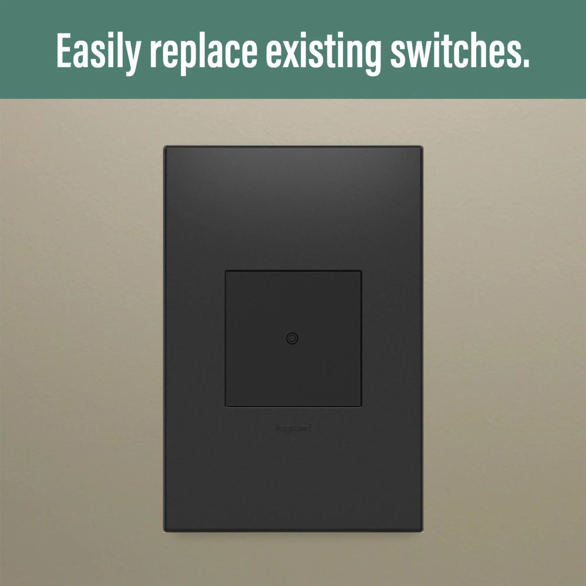 adorne Smart Switch With Netatmo, 15A, Graphite - Bees Lighting