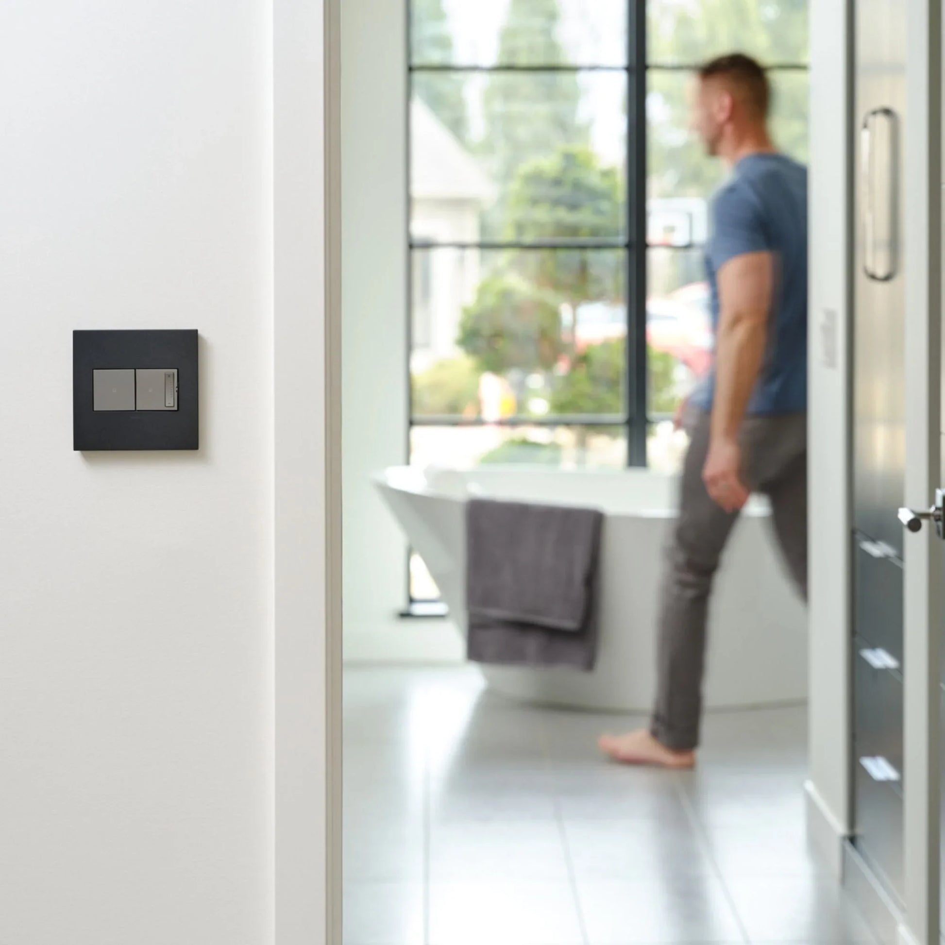 adorne Smart Switch With Netatmo, 15A, Magnesium - Bees Lighting