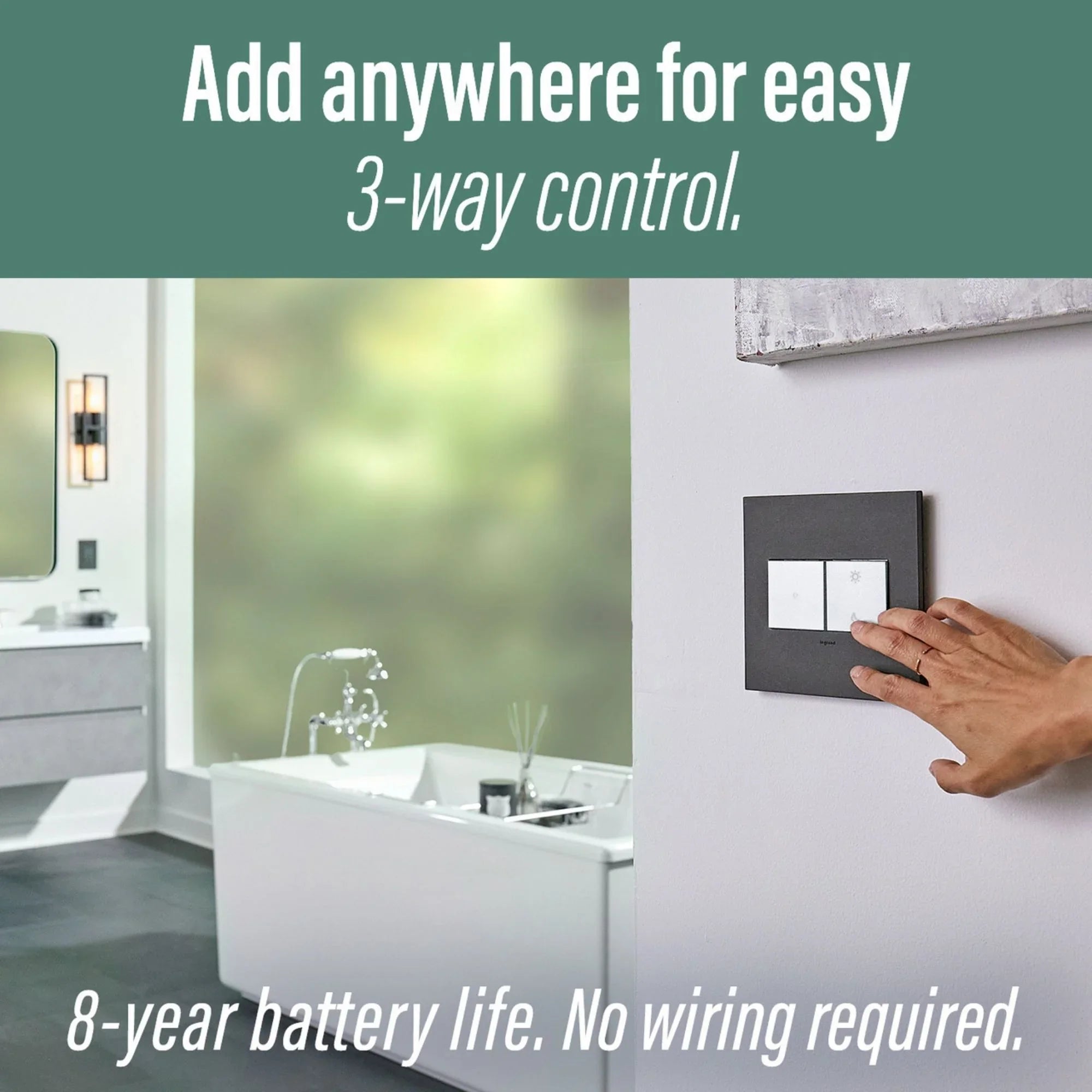 adorne Home/Away Wireless Smart Switch With Netatmo, White - Bees Lighting