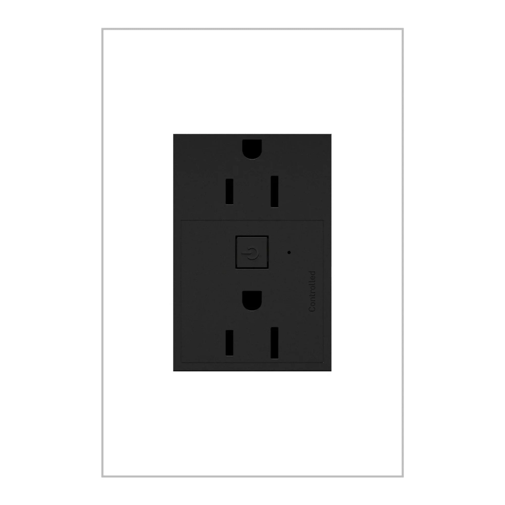 adorne 15A Smart Outlet with Netatmo Plus-Size, Graphite - Bees Lighting