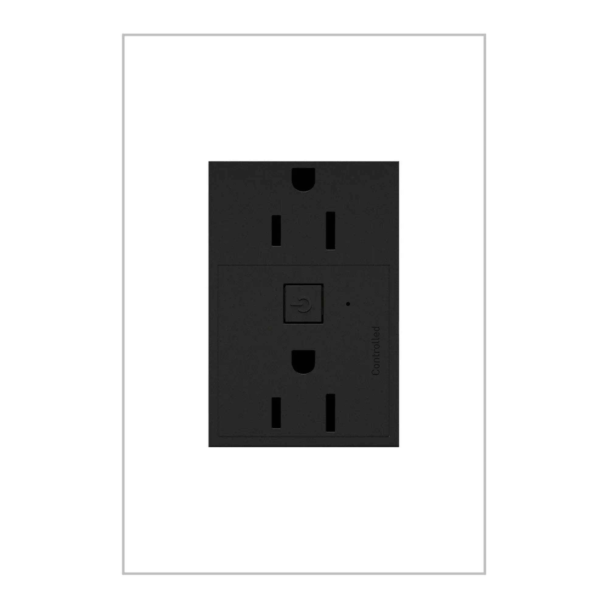 adorne 15A Smart Outlet with Netatmo Plus-Size, Graphite - Bees Lighting