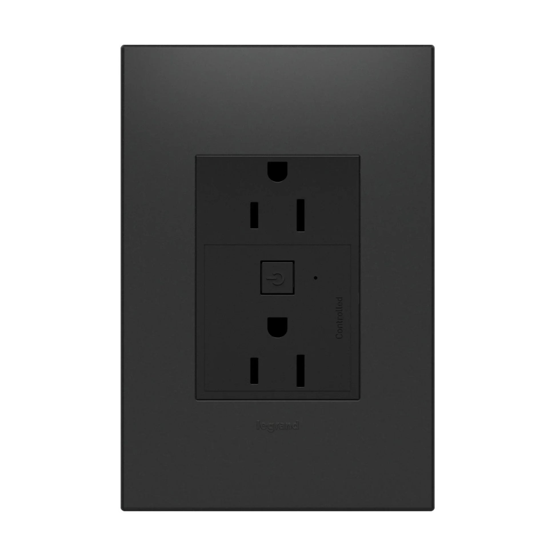 adorne 15A Smart Outlet with Netatmo Plus-Size, Graphite - Bees Lighting