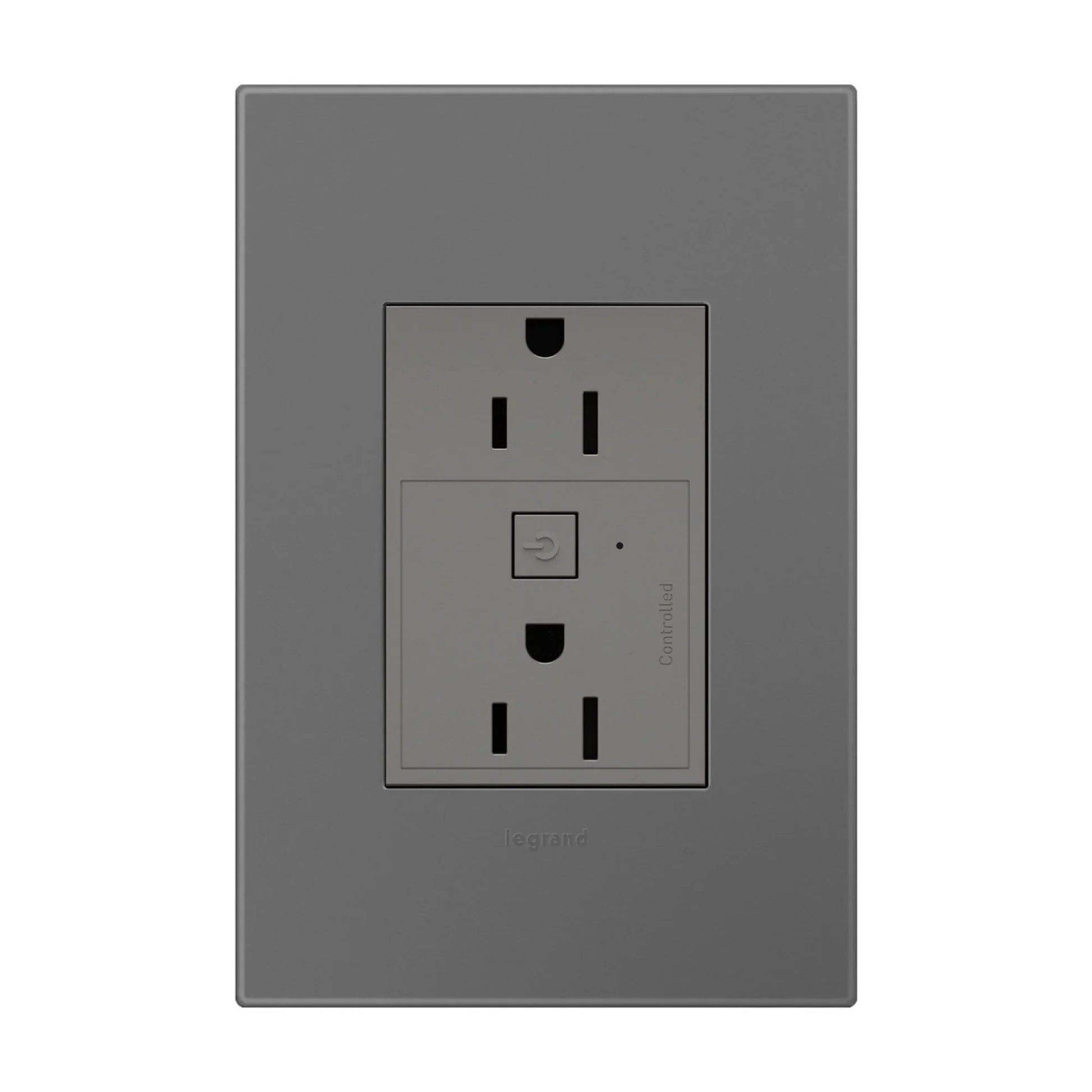 adorne 15A Smart Outlet with Netatmo Plus-Size, Magnesium - Bees Lighting