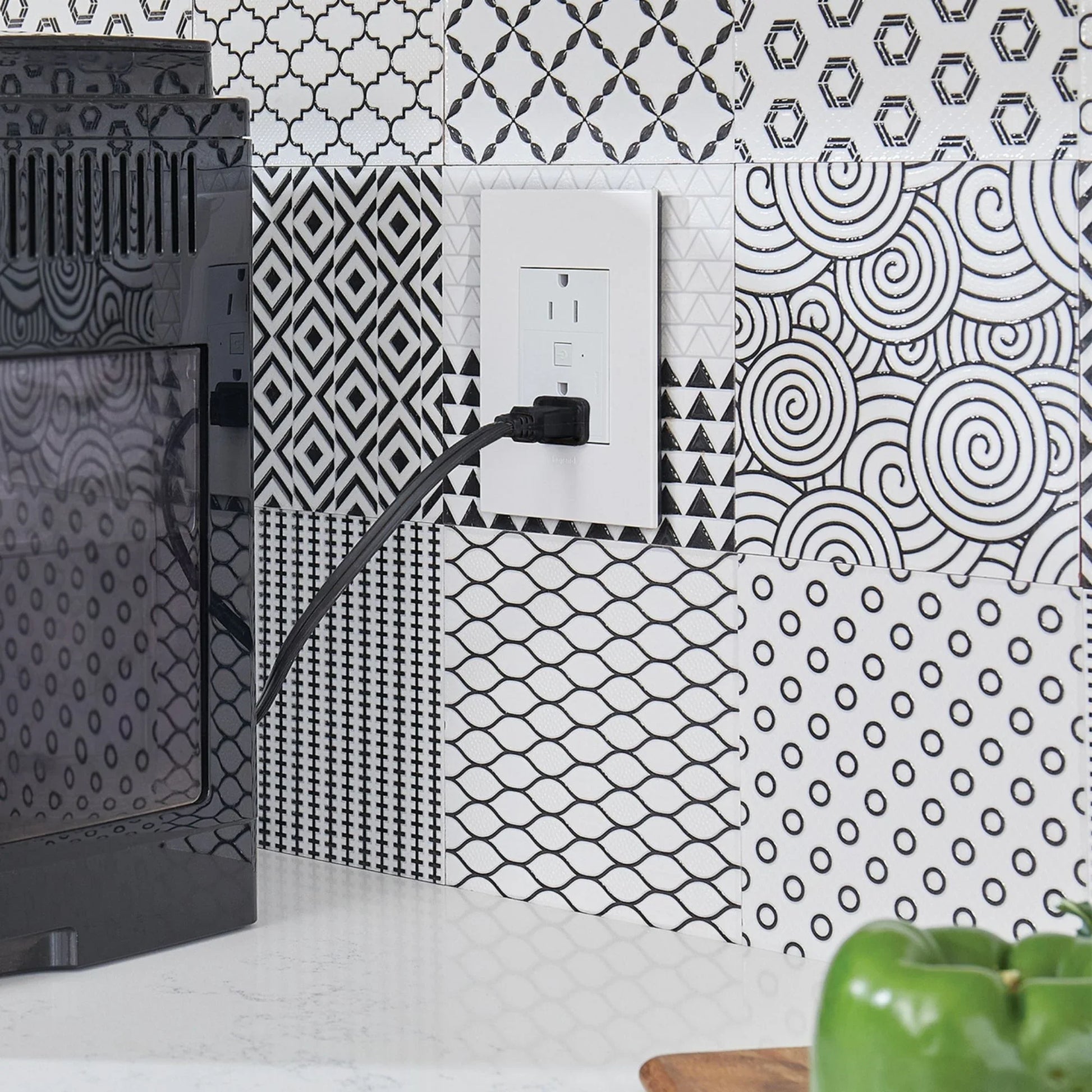 adorne 15A Smart Outlet with Netatmo Plus-Size, White - Bees Lighting