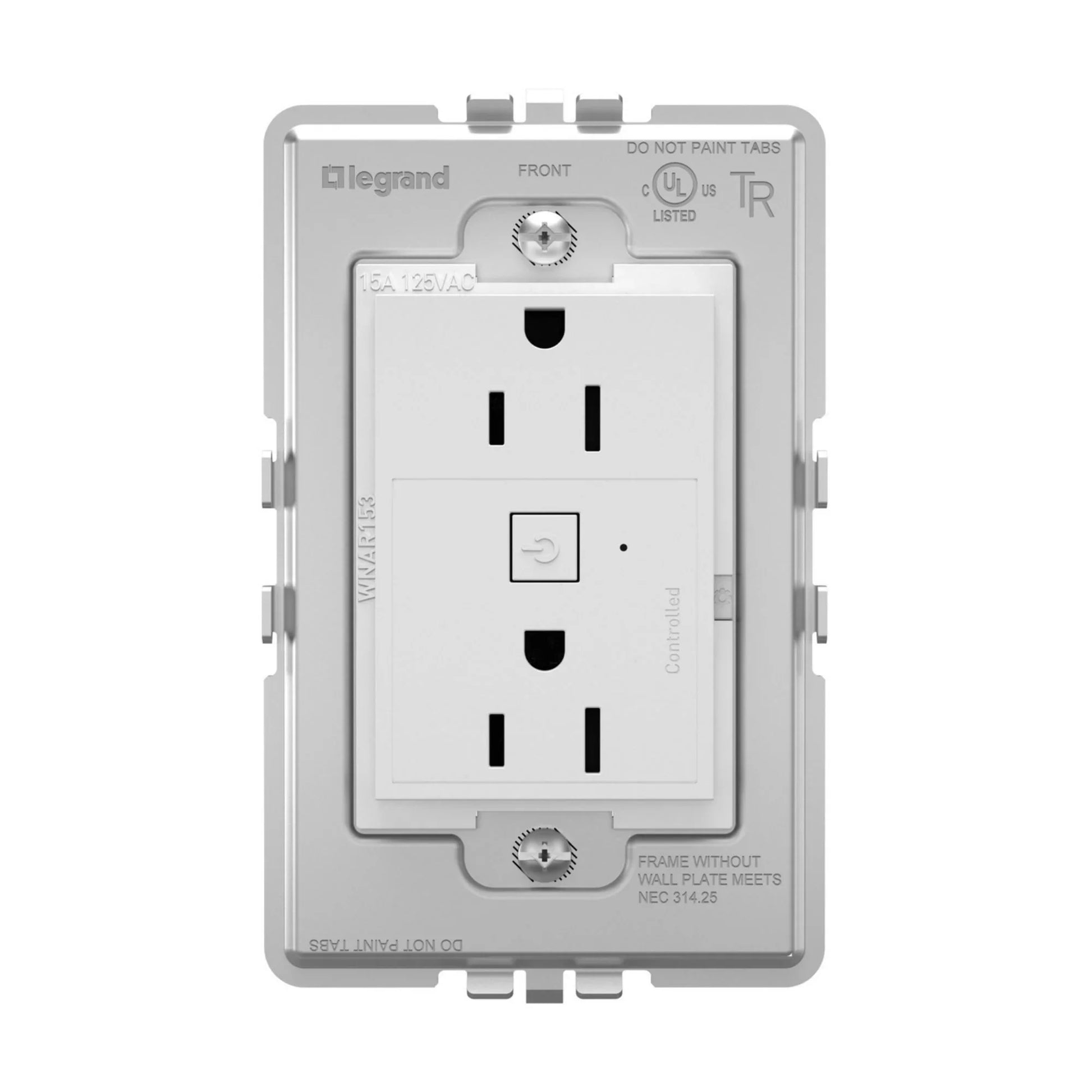 adorne 15A Smart Outlet with Netatmo Plus-Size, White - Bees Lighting