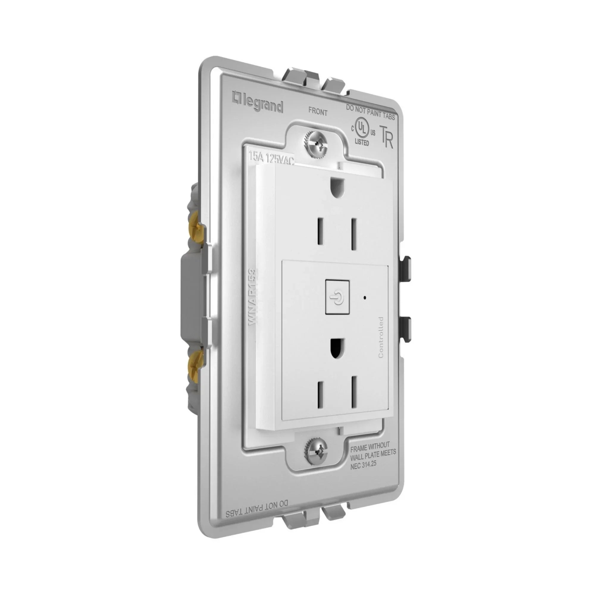 adorne 15A Smart Outlet with Netatmo Plus-Size, White - Bees Lighting