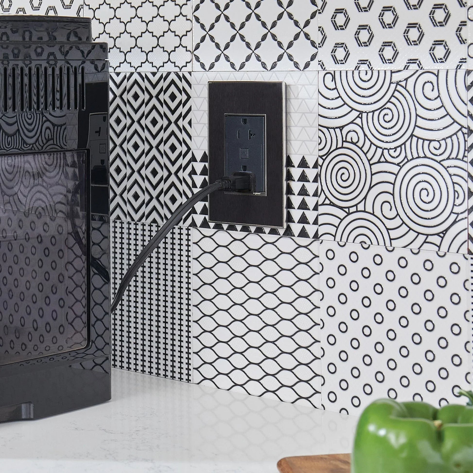 adorne 20A Smart Outlet with Netatmo Plus-Size, Graphite - Bees Lighting