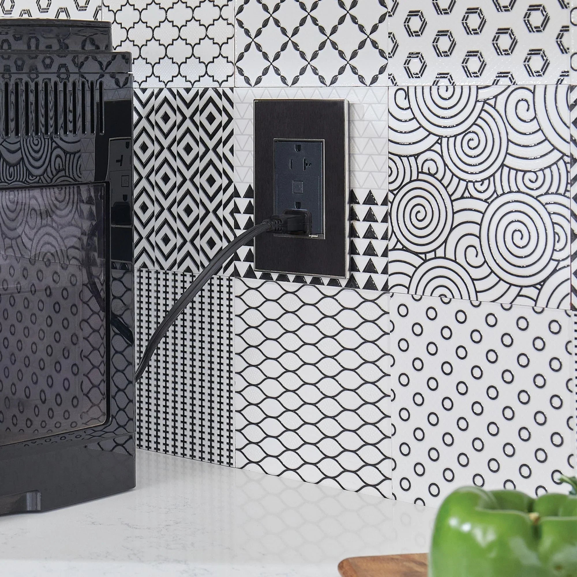 adorne 20A Smart Outlet with Netatmo Plus-Size, Graphite - Bees Lighting