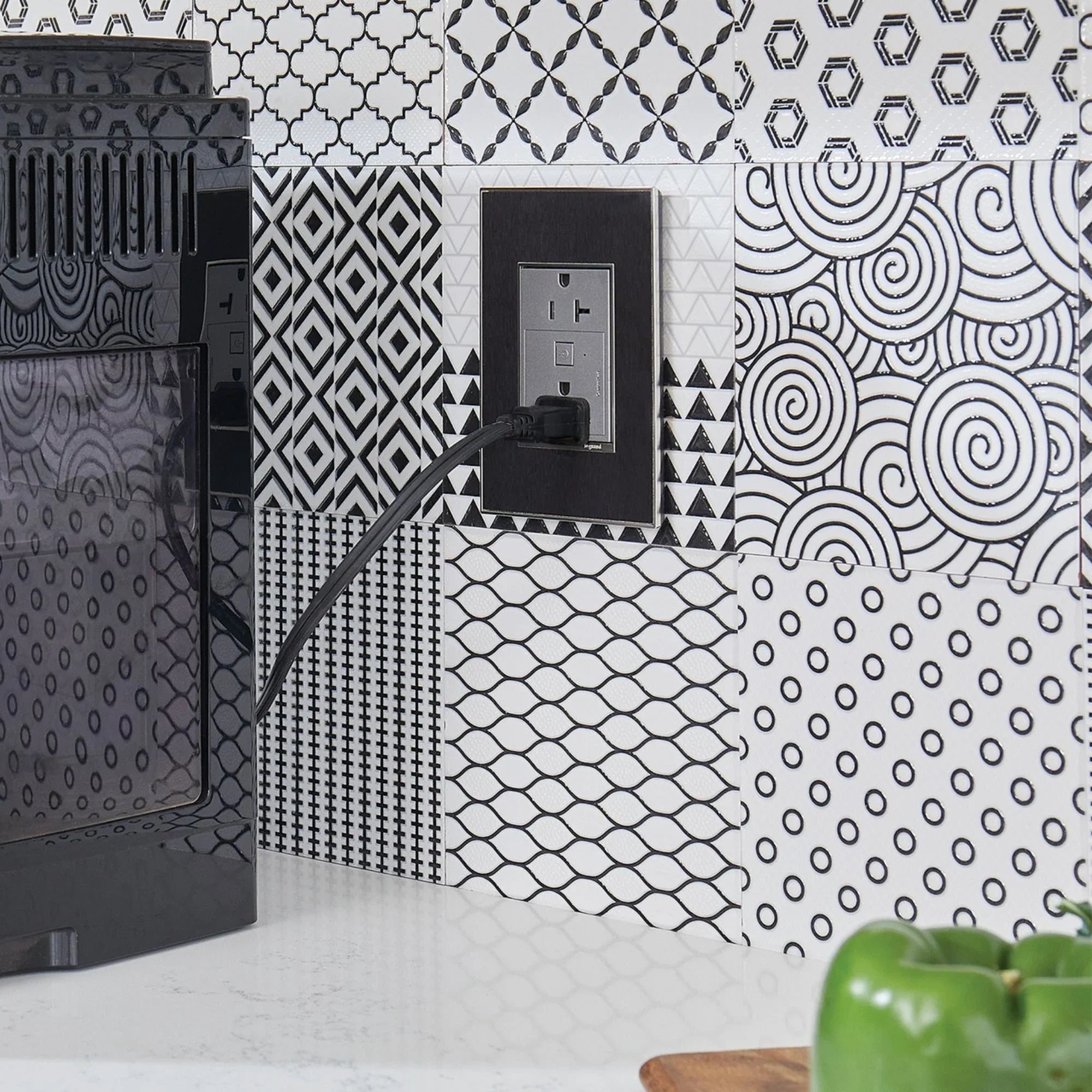 adorne 20A Smart Outlet with Netatmo Plus-Size, Magnesium - Bees Lighting