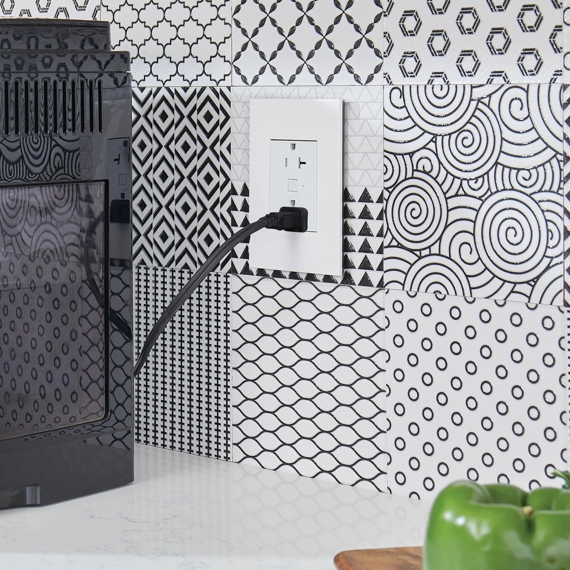 adorne 20A Smart Outlet with Netatmo Plus-Size, White - Bees Lighting