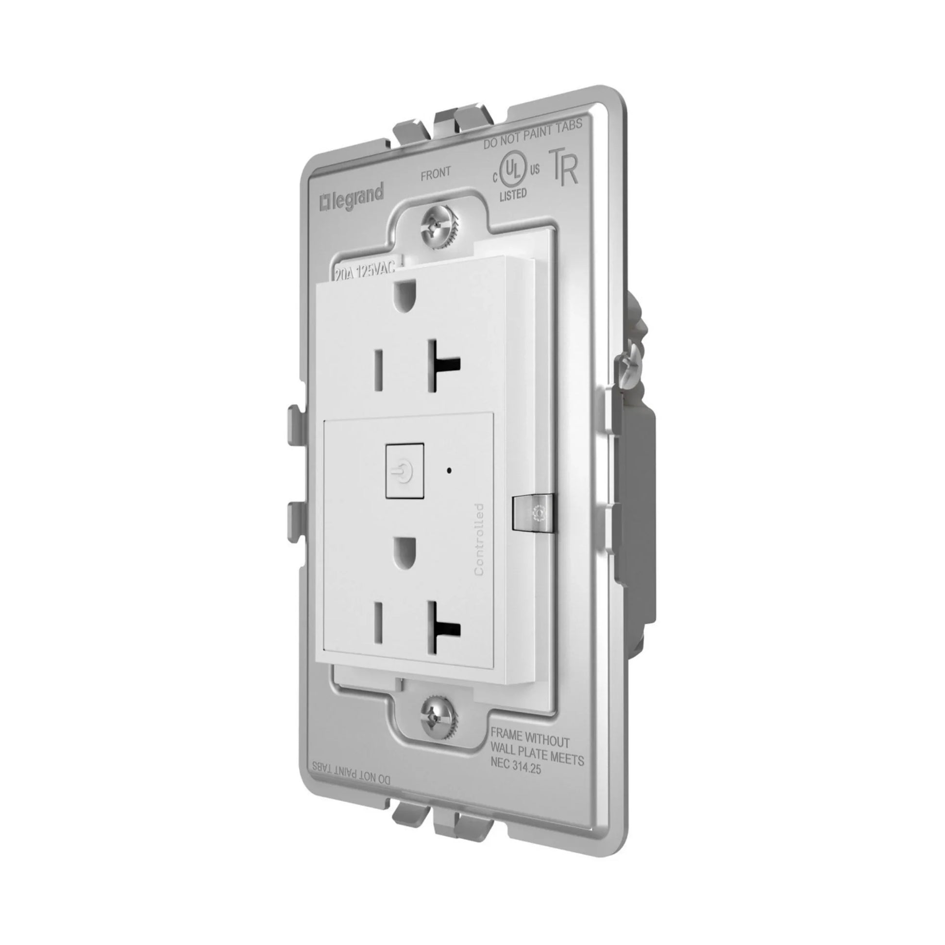 adorne 20A Smart Outlet with Netatmo Plus-Size, White - Bees Lighting