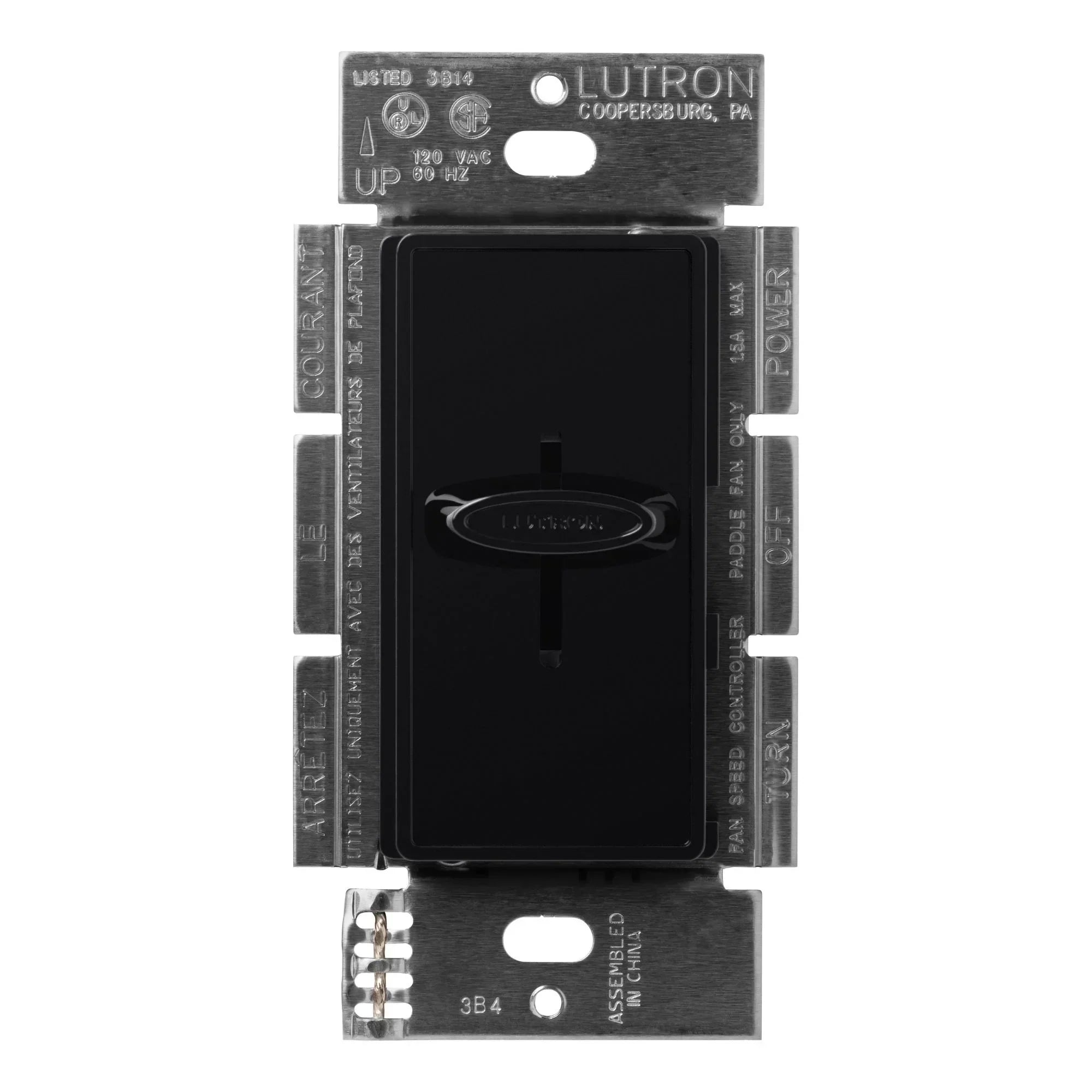 Skylark Slide-to-off 3-Speed Quiet Fan Control, 1.5 Amp, Single Pole - Bees Lighting