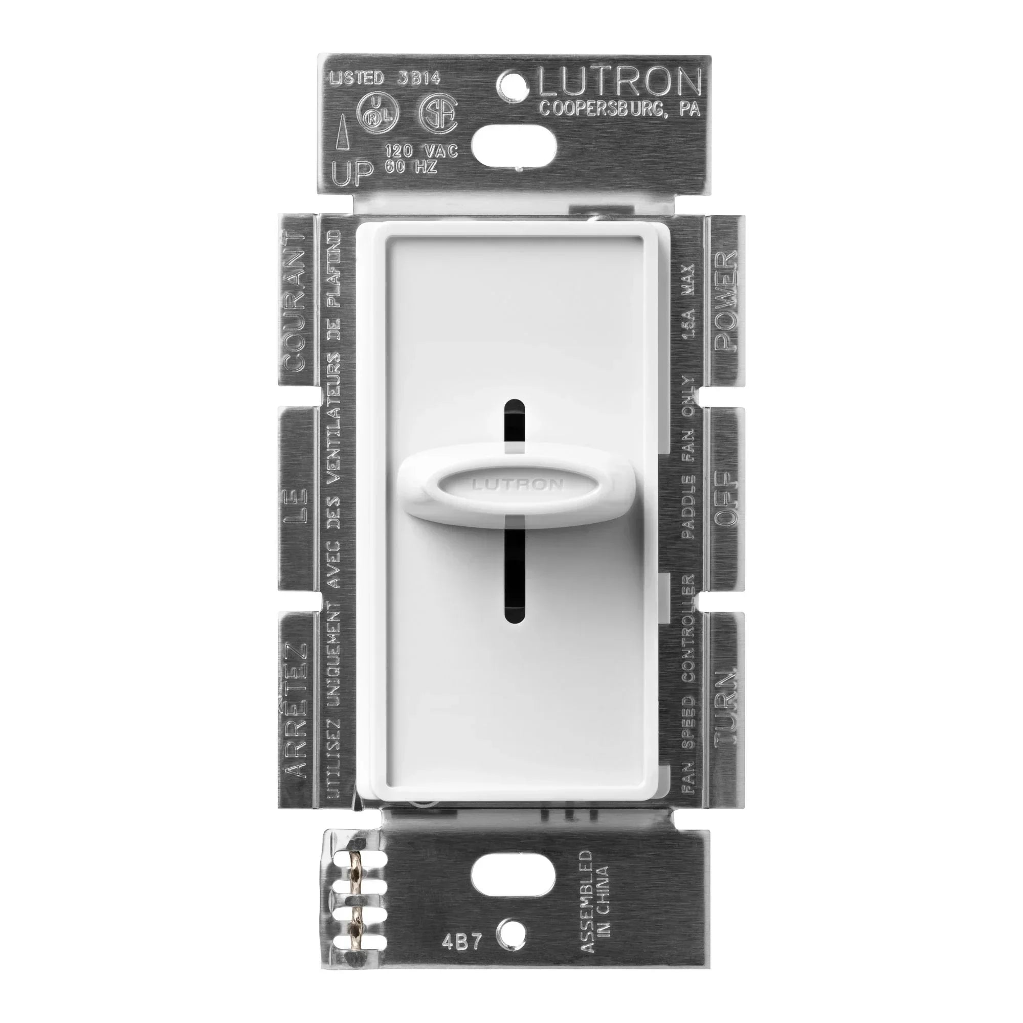 Skylark Slide-to-off 3-Speed Quiet Fan Control, 1.5 Amp, Single Pole - Bees Lighting