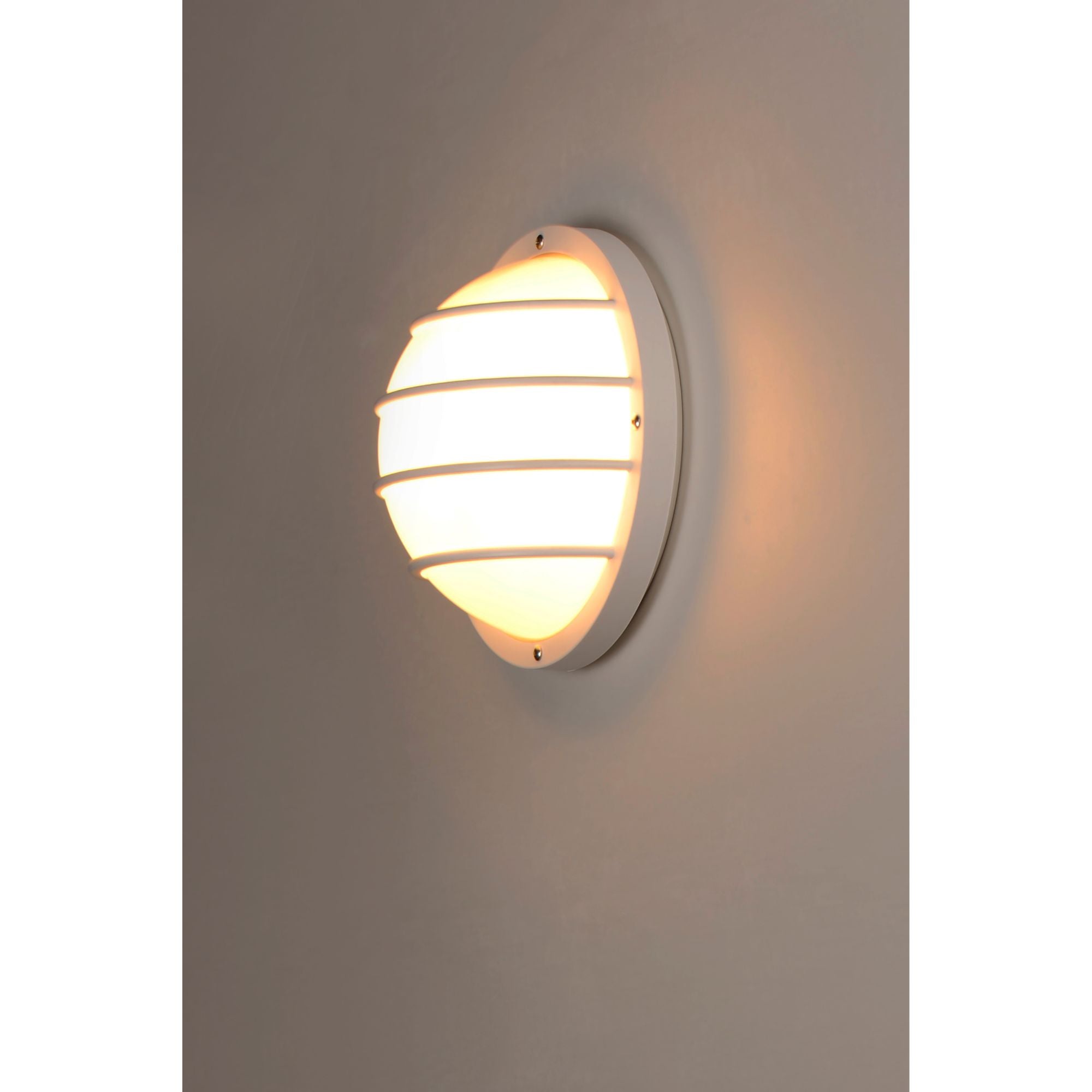 Bulwark 10" LED Bulkhead Wall Sconce, 1180 Lm, 3000K, White - Bees Lighting
