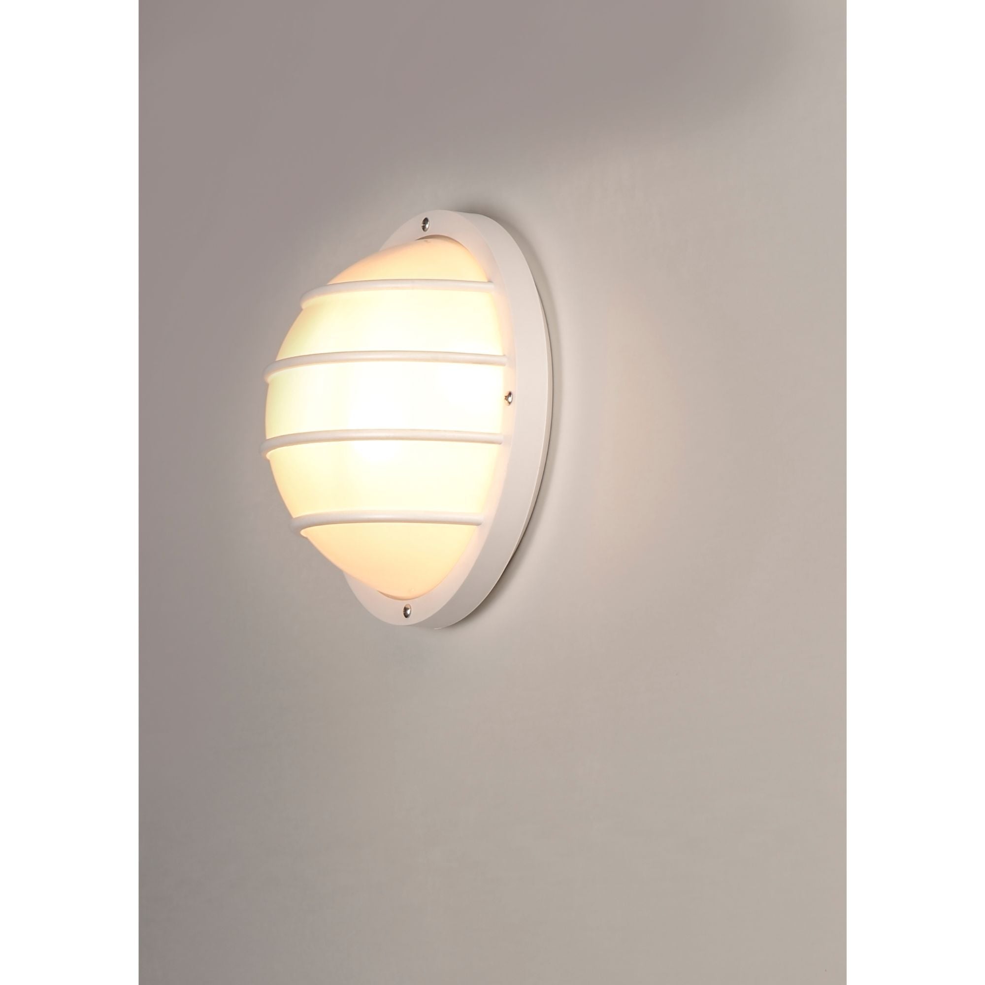 Bulwark 10" LED Bulkhead Wall Sconce, 1180 Lm, 3000K, White - Bees Lighting