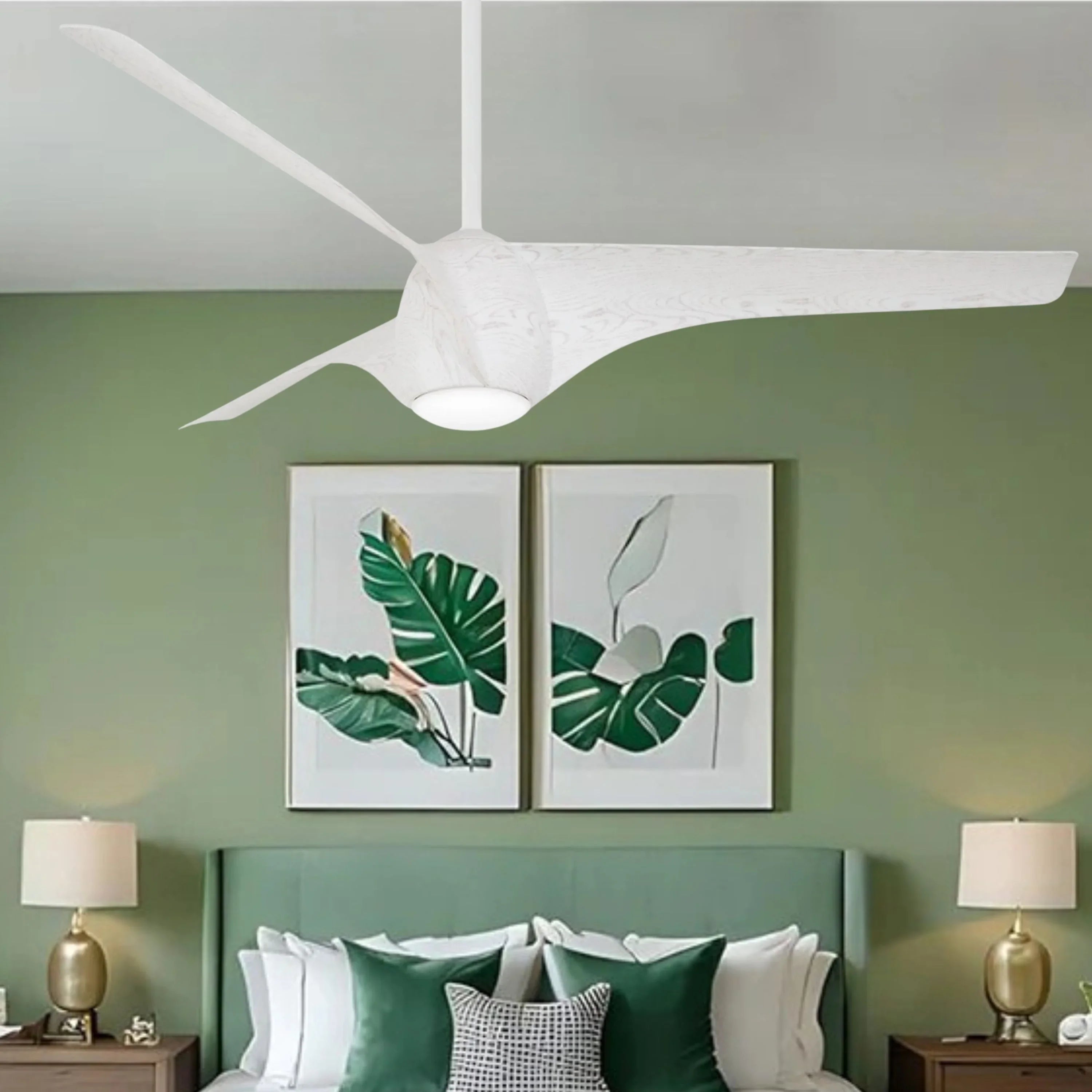 Airewave 65" Sterling Maple LED Indoor Ceiling Fan with Remote