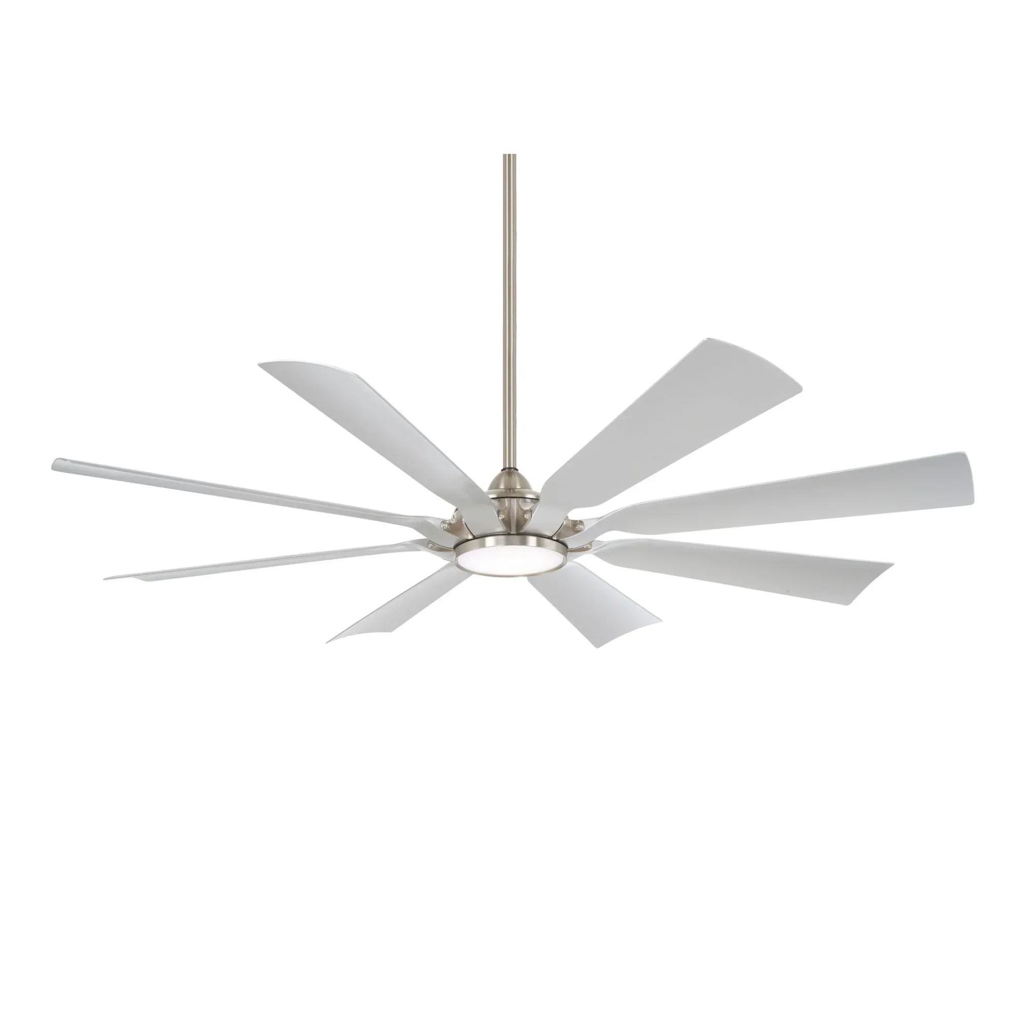 Future 65" Brushed Nickel Outdoor LED Ceiling Fan with Remote Control - Bees Lighting