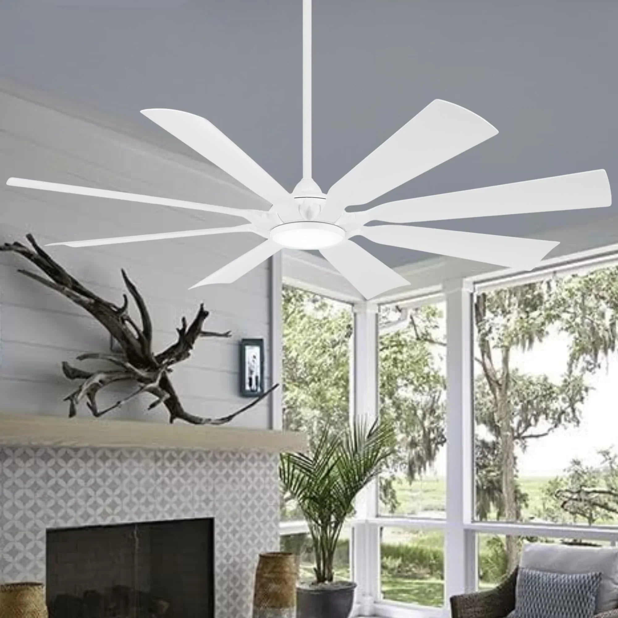 Future 65" Outdoor LED Ceiling Fan - Bees Lighting