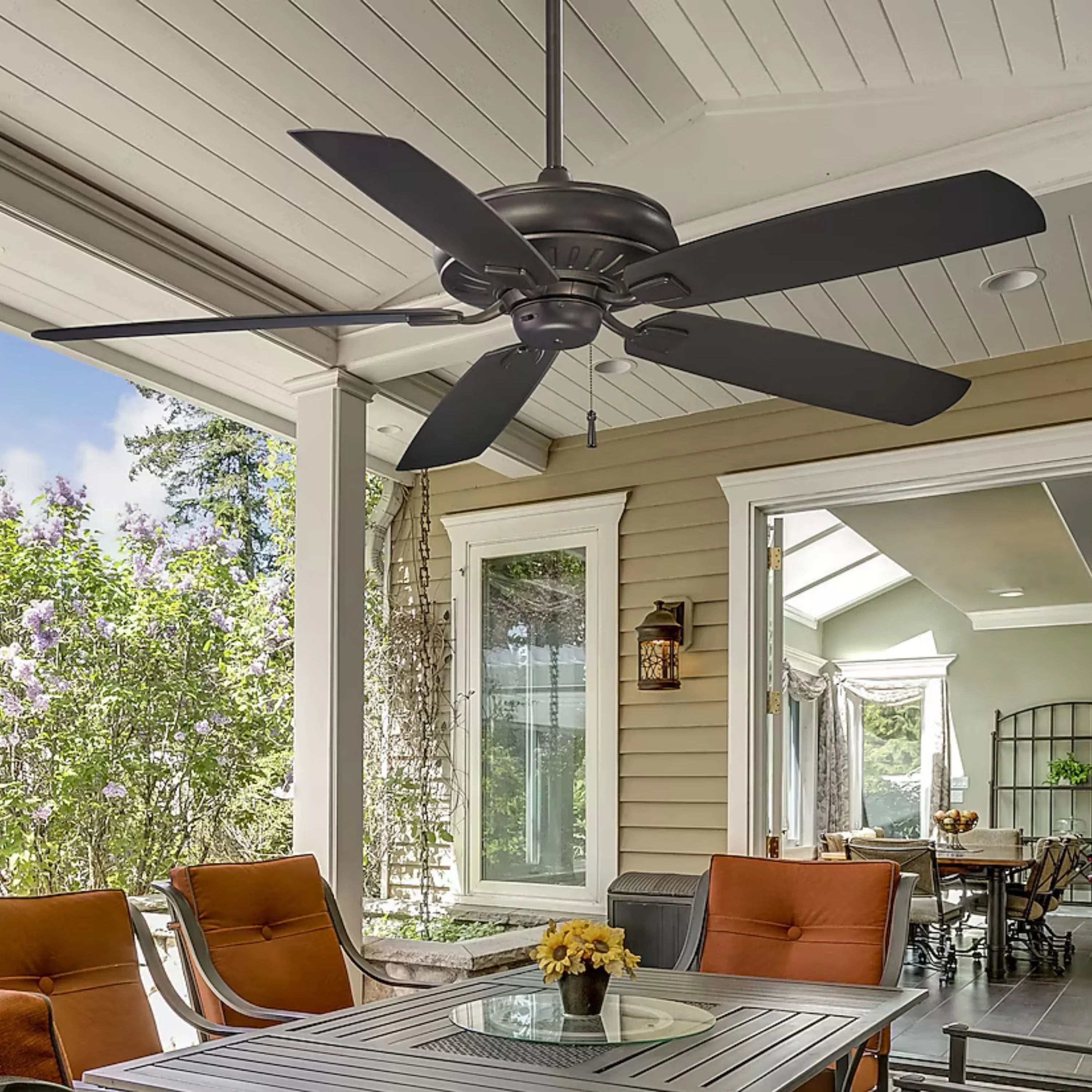 Sunseeker 60" Smoked Iron Outdoor Ceiling Fan with Pull Chain