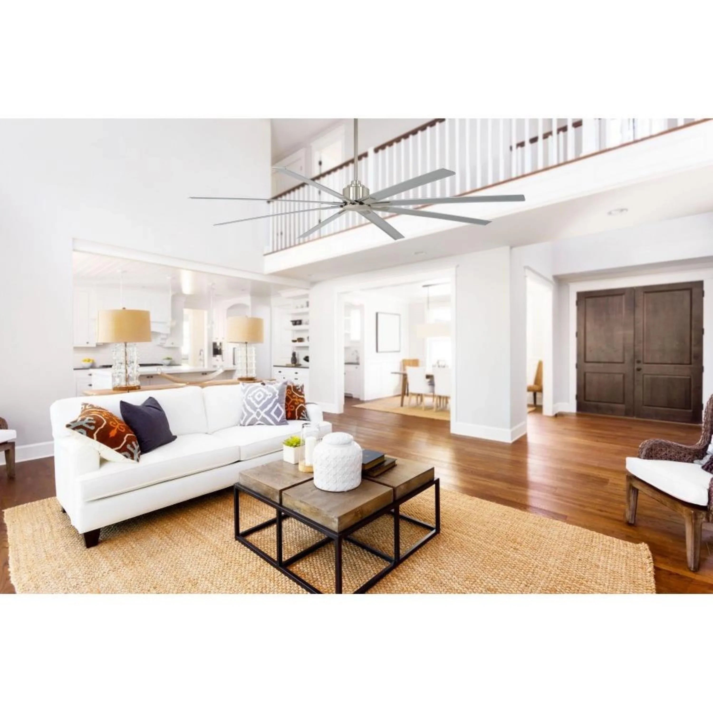 Xtreme H2O 65" Windmill Outdoor Ceiling Fan with Remote, Brushed Nickel