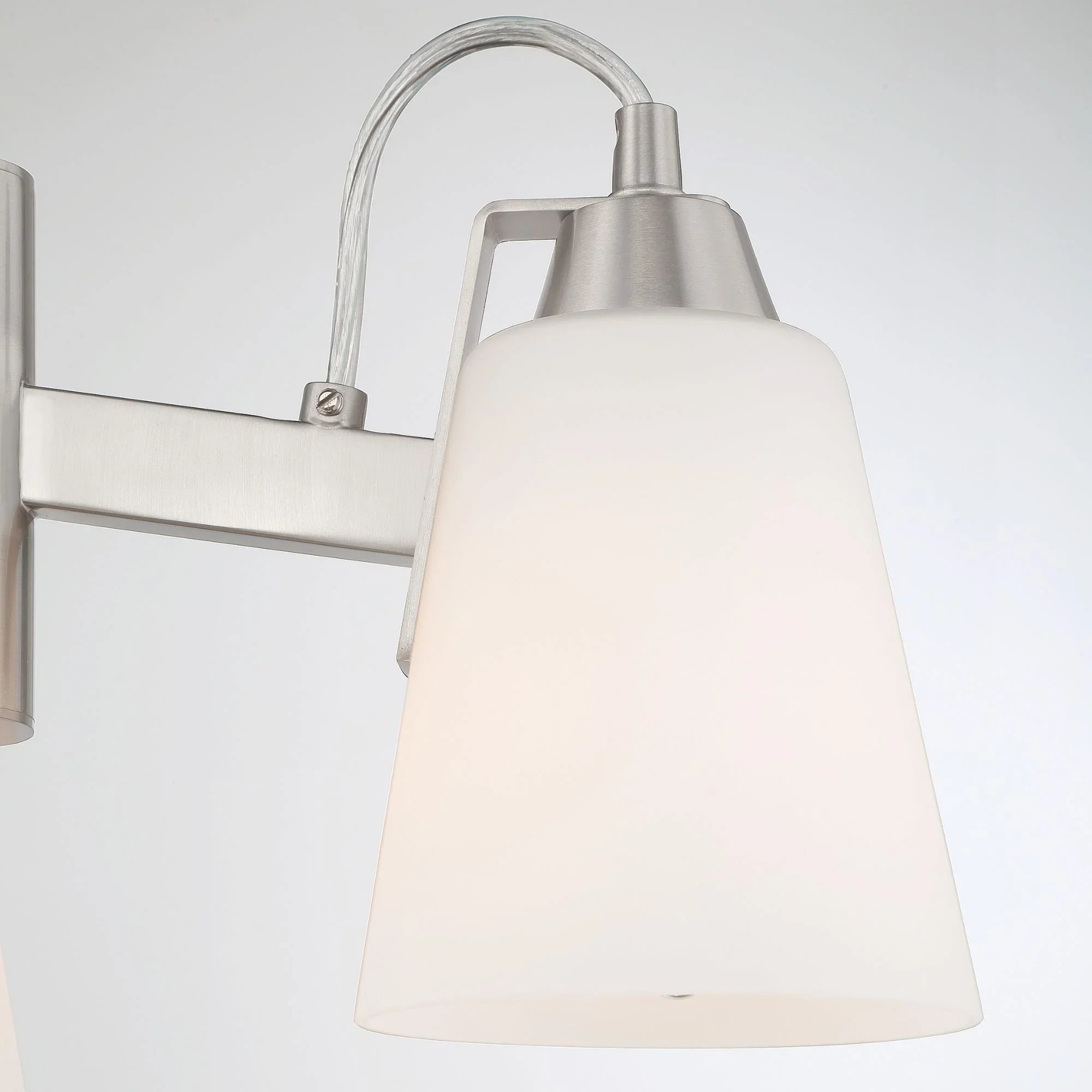 Beckonridge 17" 3-Light Semi-Flush Mount, Brushed Nickel Finish