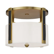 Chelsea 20" 4-Light Semi-Flush Mount, Soft Brass Finish