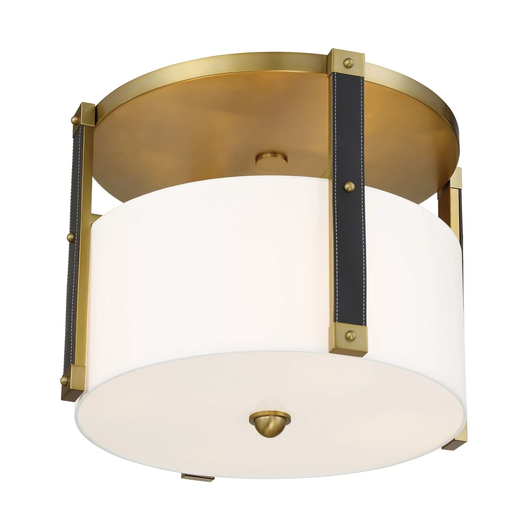 Chelsea 20" 4-Light Semi-Flush Mount, Soft Brass Finish
