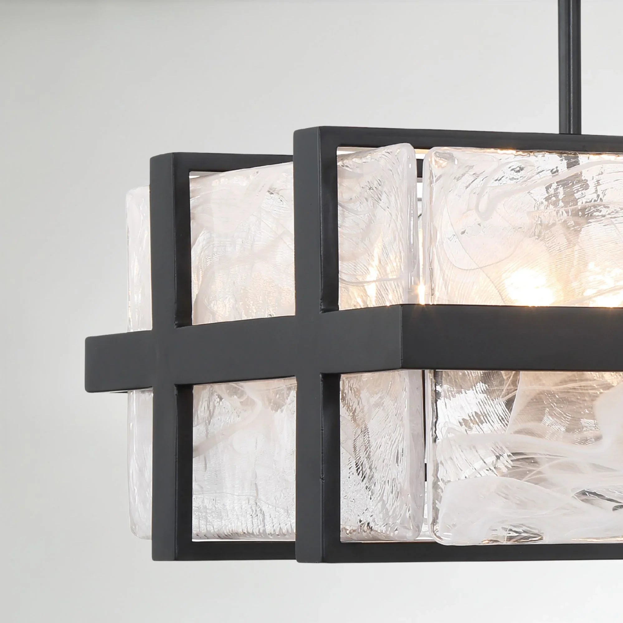 Cloud Break 15" 4-Light Semi-Flush Mount, Coal Finish