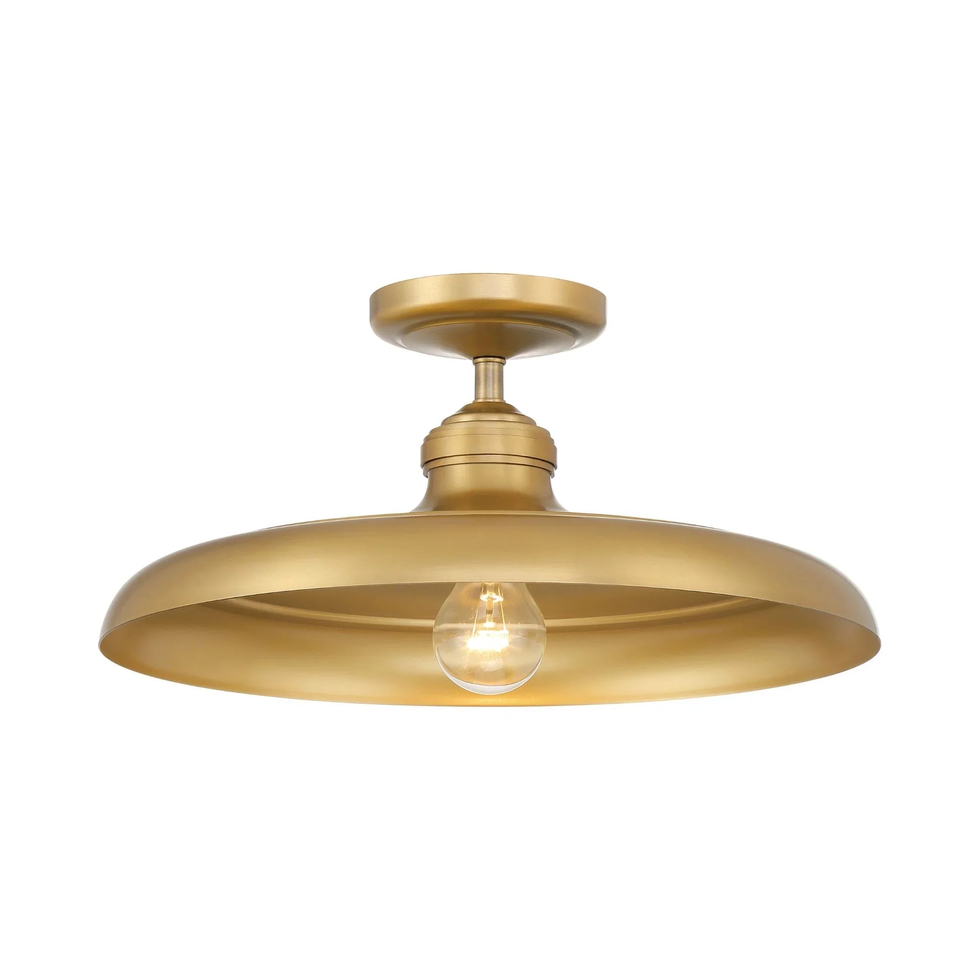 Crowne 16" Semi-Flush Mount, Legacy Brass Finish