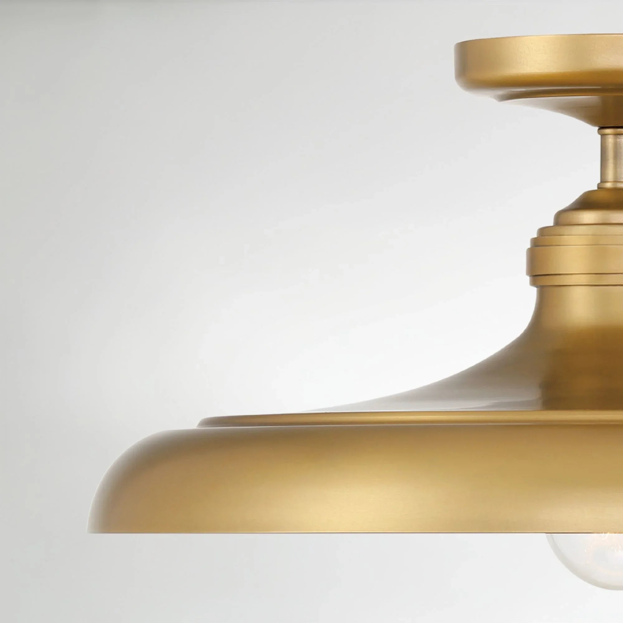 Crowne 16" Semi-Flush Mount, Legacy Brass Finish