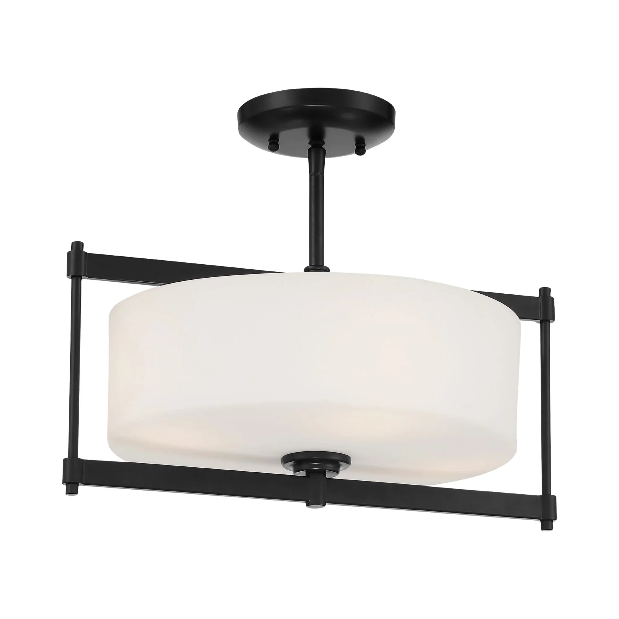 First Avenue 16" 4-Light Semi-Flush Mount, Coal Finish